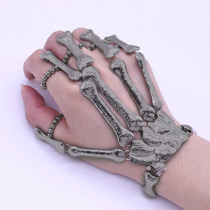 اسورة هالوين اليد العظام سوار للنساء الرجال الاطفال شيك فريد اكسسوارات حفلات موسيقية مع عصابة قابل للتعديل معصمه