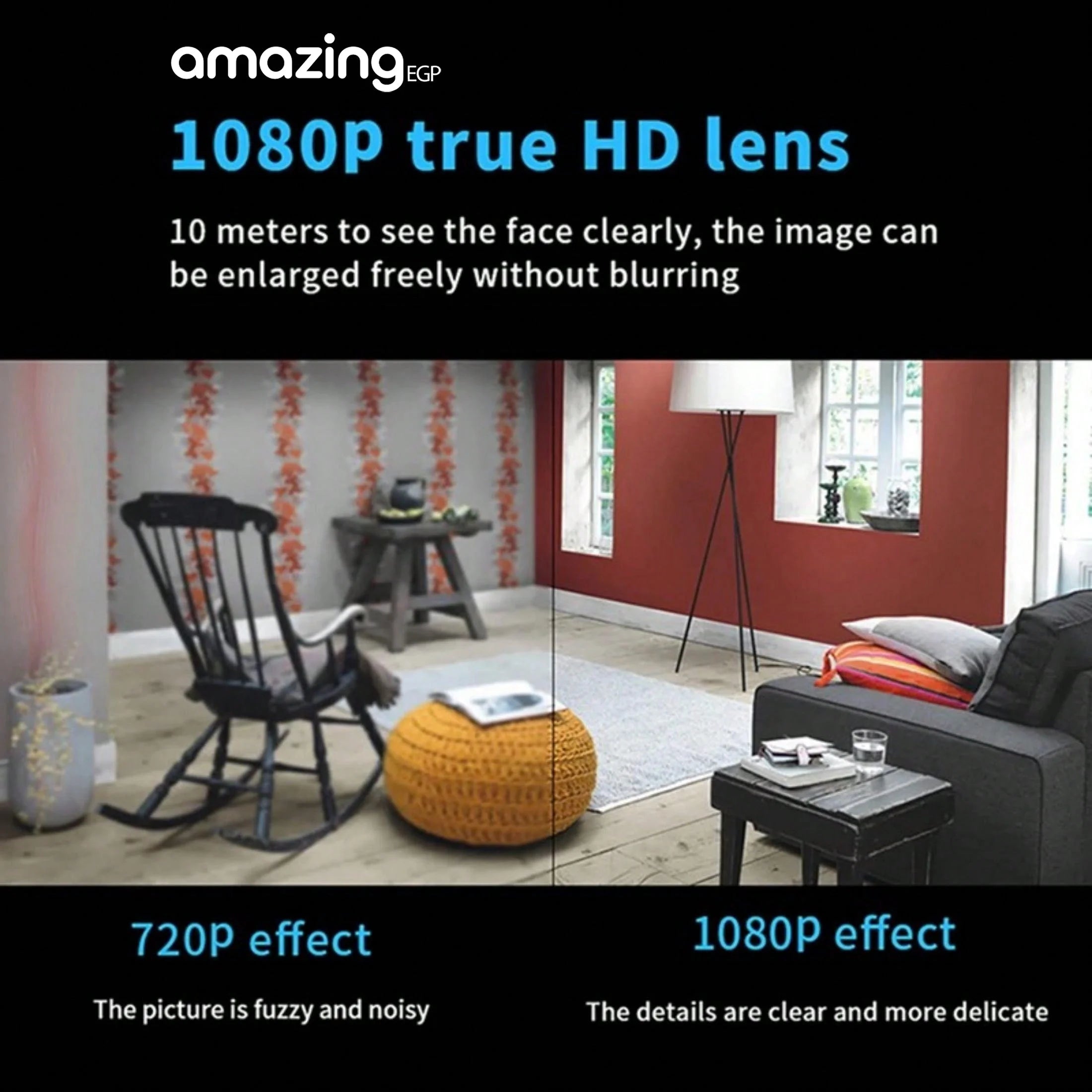 كاميرا واي فاي صغيرة بدقة عالية 1080P ورؤية ليلية للداخل ومراقبة أمن الطفل وتسجيل الفيديو مع كشف الحركة وزاوية واسعة هيكل عدسة حاسوبية | المنزل تجسس ديكور ديكور_منزل ساعات_ذكية ساعة بكام عداد الخطى كاميرات كاميرات تجسس كاميرات خارجية كاميرات مراقبة مراقبة