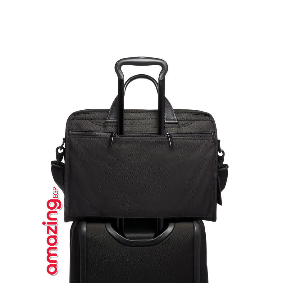 حقيبة لابتوب Alpha2 حقيبة لابتوب تنظيمية قابلة للتوسيع  أسود – 17 بوصة مع حزام كتف مبطن – جودة عالية راقية فاخرة - حقيبة لابتوب واغراض Luxury خفيفة، متينة، وأنيقة للجنسين  (TU9-B139)