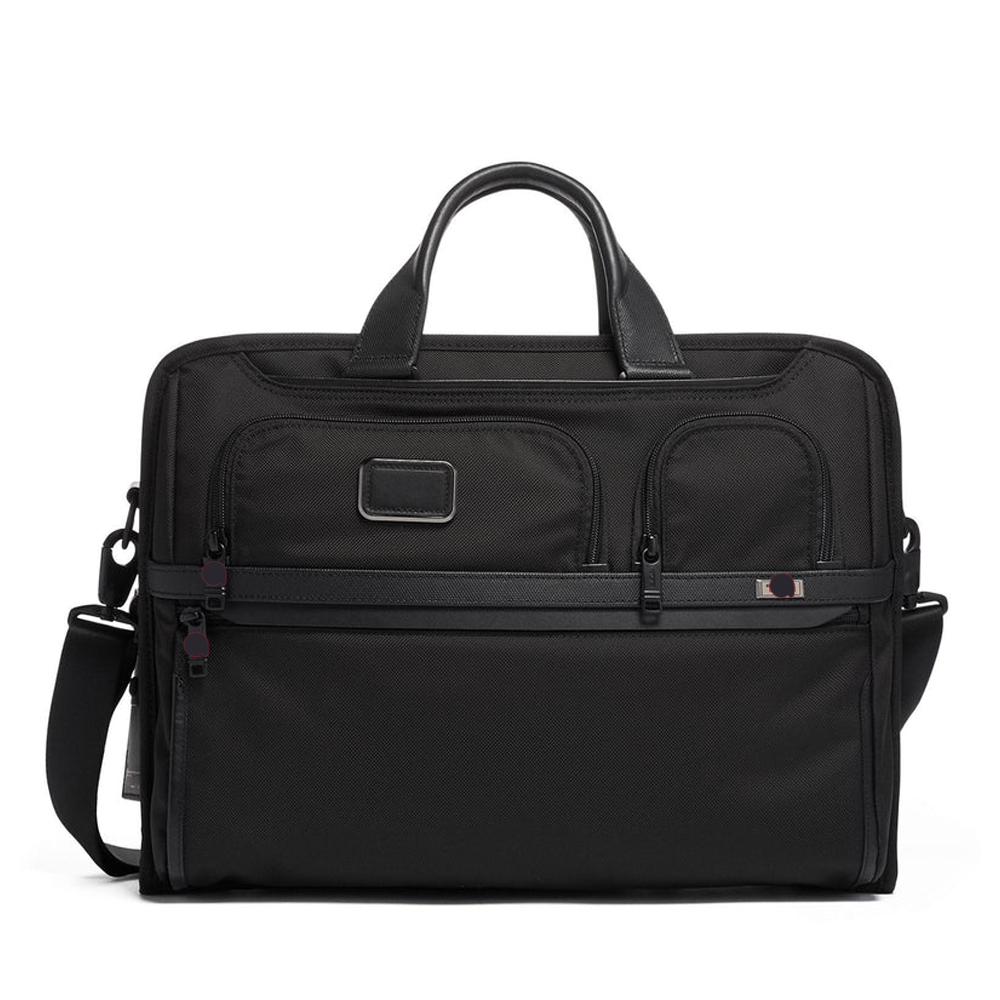 حقيبة لابتوب Alpha2 حقيبة لابتوب تنظيمية قابلة للتوسيع  أسود – 17 بوصة مع حزام كتف مبطن – جودة عالية راقية فاخرة - حقيبة لابتوب واغراض Luxury خفيفة، متينة، وأنيقة للجنسين  (TU9-B139)