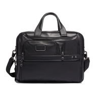 حقيبة لابتوب Alpha2 جلد ناپا أسود – 17 بوصة مع حزام كتف مبطن – جودة عالية راقية فاخرة - حقيبة لابتوب واغراض Luxury خفيفة، متينة، وأنيقة للجنسين  (096141D2)