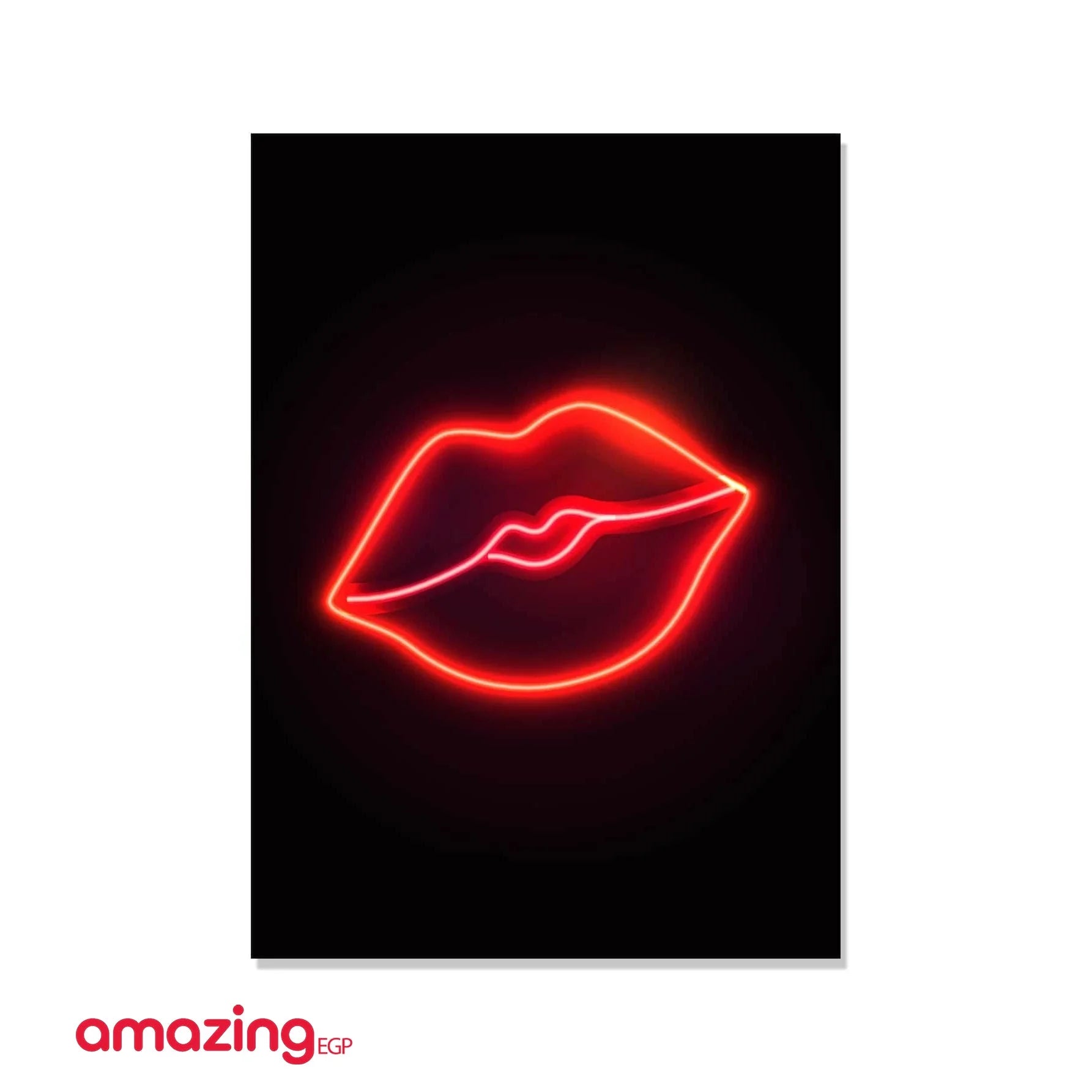 صورة الجدار بجرافيك بوسة شفاه ملصق فني جداري من ألياف اصطناعية قماش مطبوع عليه  - بدون اطار | امراه تمثال تمثال مكتب ديكور ديكور_مكتب ديكور_منزل نصف راس | amazingEGP