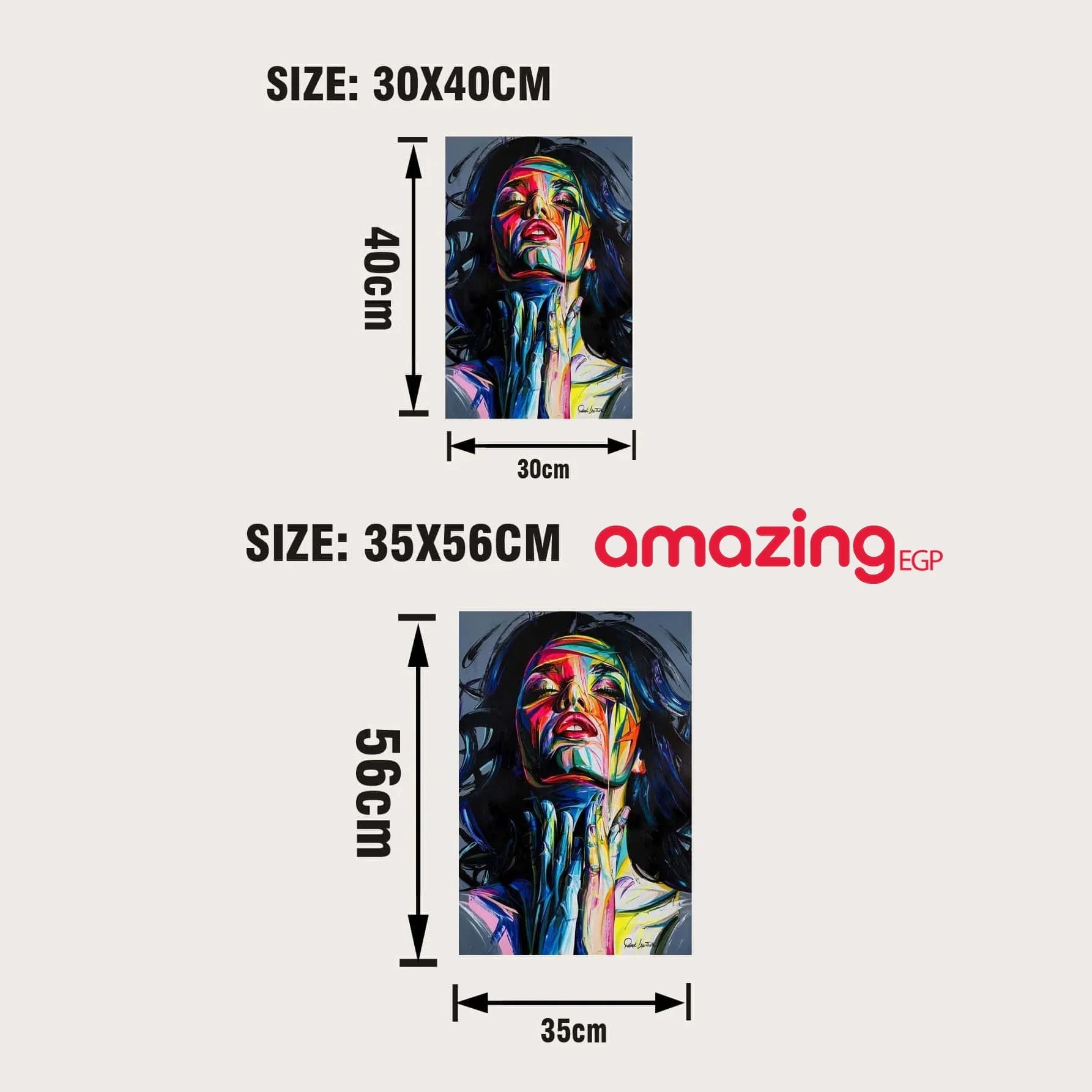 صورة الجدار بجرافيك شخصية ملصق فني جداري من ألياف اصطناعية  قماش مطبوع عليه  - بدون اطار | امراه تمثال تمثال مكتب ديكور ديكور_مكتب ديكور_منزل نصف راس | amazingEGP