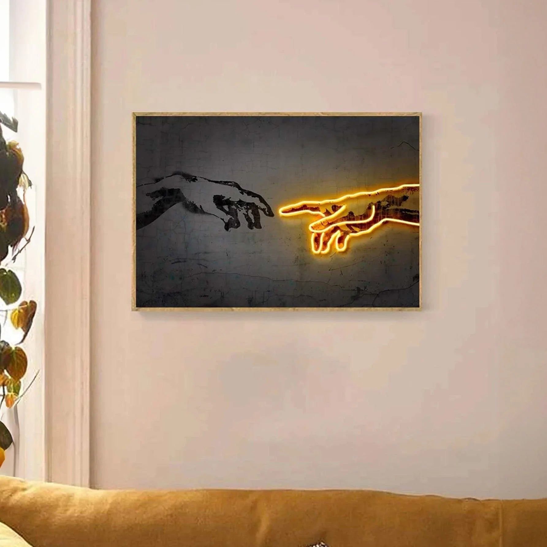 صورة الجدار بجرافيك بطباعة يد ملصق فني جداري من ألياف اصطناعية قماش مطبوع عليه - بدون اطار | امراه تمثال تمثال مكتب ديكور ديكور_مكتب ديكور_منزل نصف راس | amazingEGP