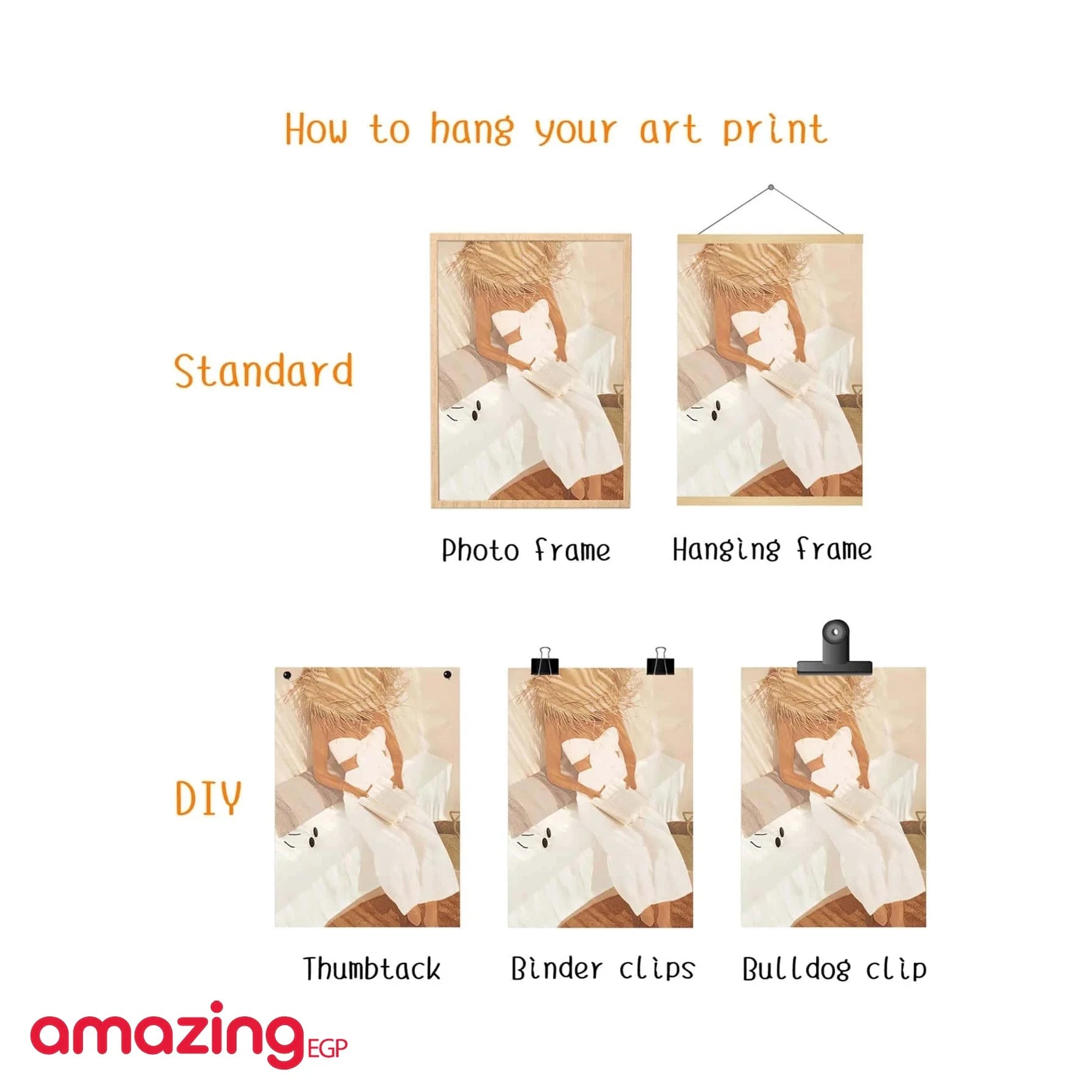 صورة الجدار بجرافيك بطباعة يد ملصق فني جداري من ألياف اصطناعية قماش مطبوع عليه - بدون اطار | امراه تمثال تمثال مكتب ديكور ديكور_مكتب ديكور_منزل نصف راس | amazingEGP