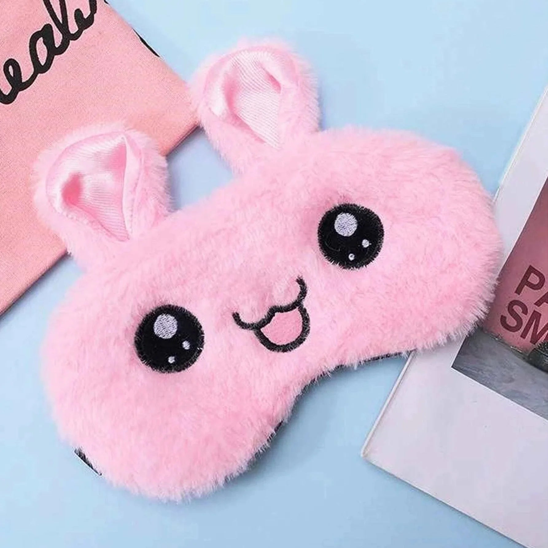 غطاء عين بتصميم ارنب رسوم كارتون غطاء نوم مريح ناعم من البوليستر والقطن وغطاء عين للنوم لسفر المكتب المنزلي | sleeping mask النوم قناع للنوم ماسك نوم | amazingEGP