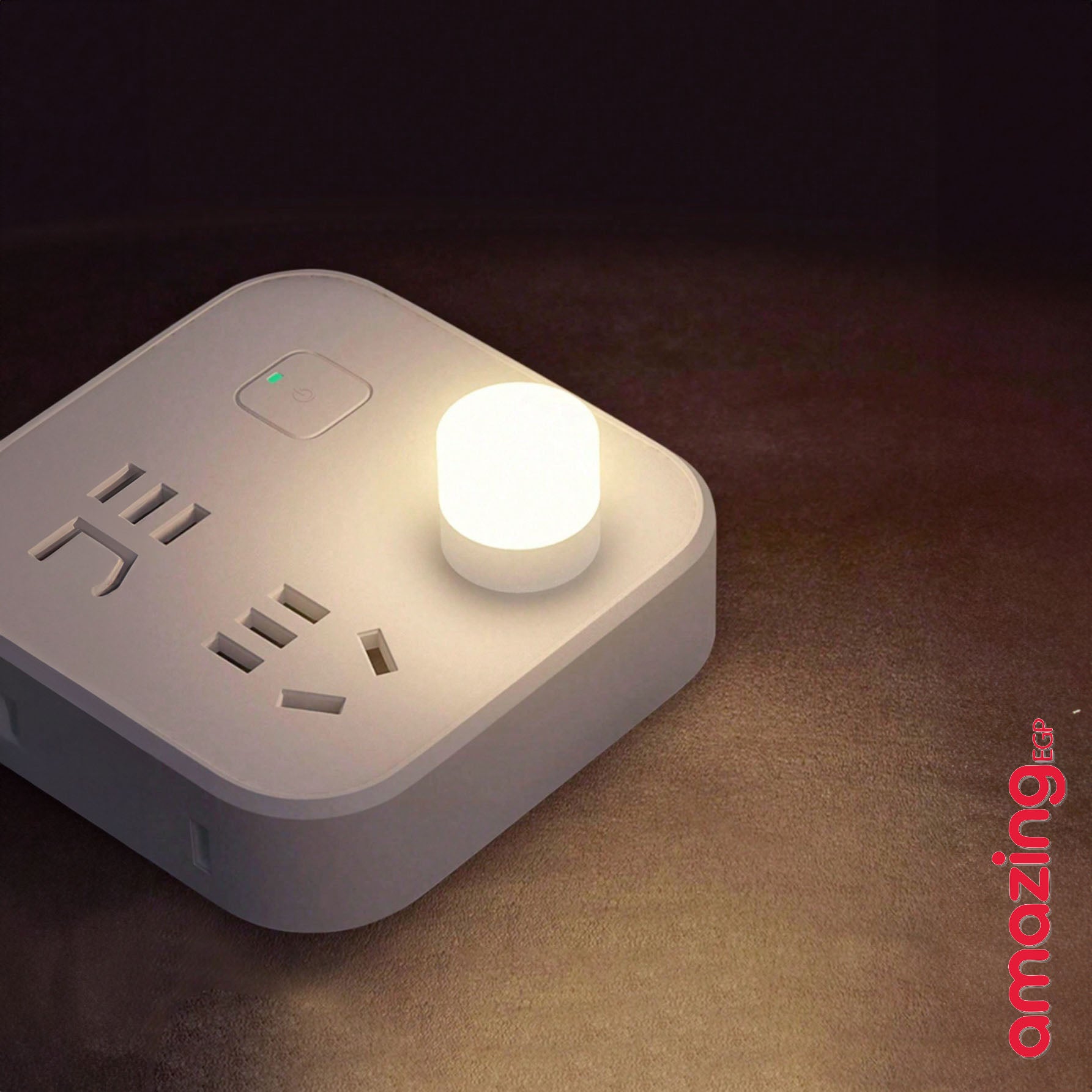 مصباح ليلي USB صغير — طاقة 1W، طيفان للضوء (أبيض دافئ + أبيض بارد)، مجموعة | 2 قطعة — يعمل على 5V/1A