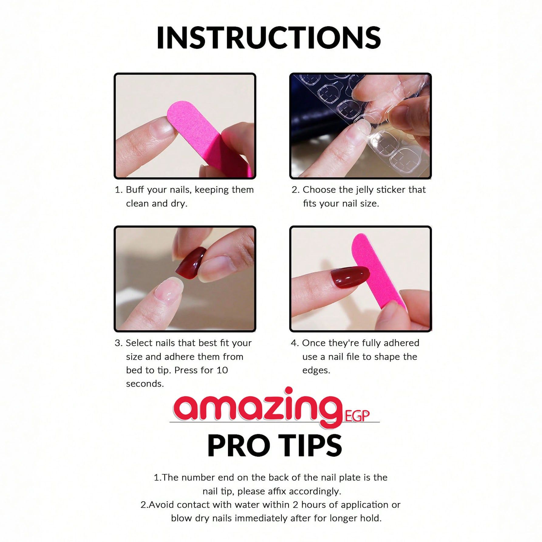 أظافر ضغط قابلة لإعادة الاستخدام – 24 قطعة شكل تابوت طول متوسط بتدرّج خوخي + لاصق جيلي ومبرد صغير