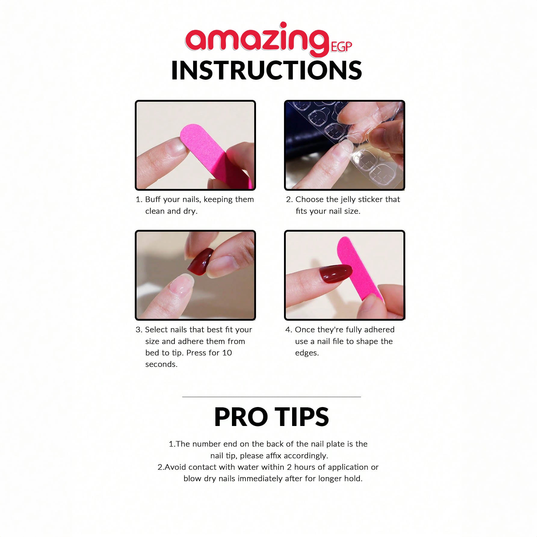 أظافر صناعية لاصقة – شكل لوزي أنيق (30 قطعة) بتدرّج طبيعي + غراء جيلي + مبرد – قابلة للإزالة وإعادة الاستخدام