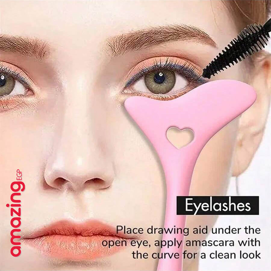 قالب مرسم آيلاينر سيليكون متعدد الوظائف – أداة مساعدة لرسم الآيلاينر وتظليل العيون وتحديد الشفتين والحواجب، قابلة لإعادة الاستخدام ومقاومة للماء
