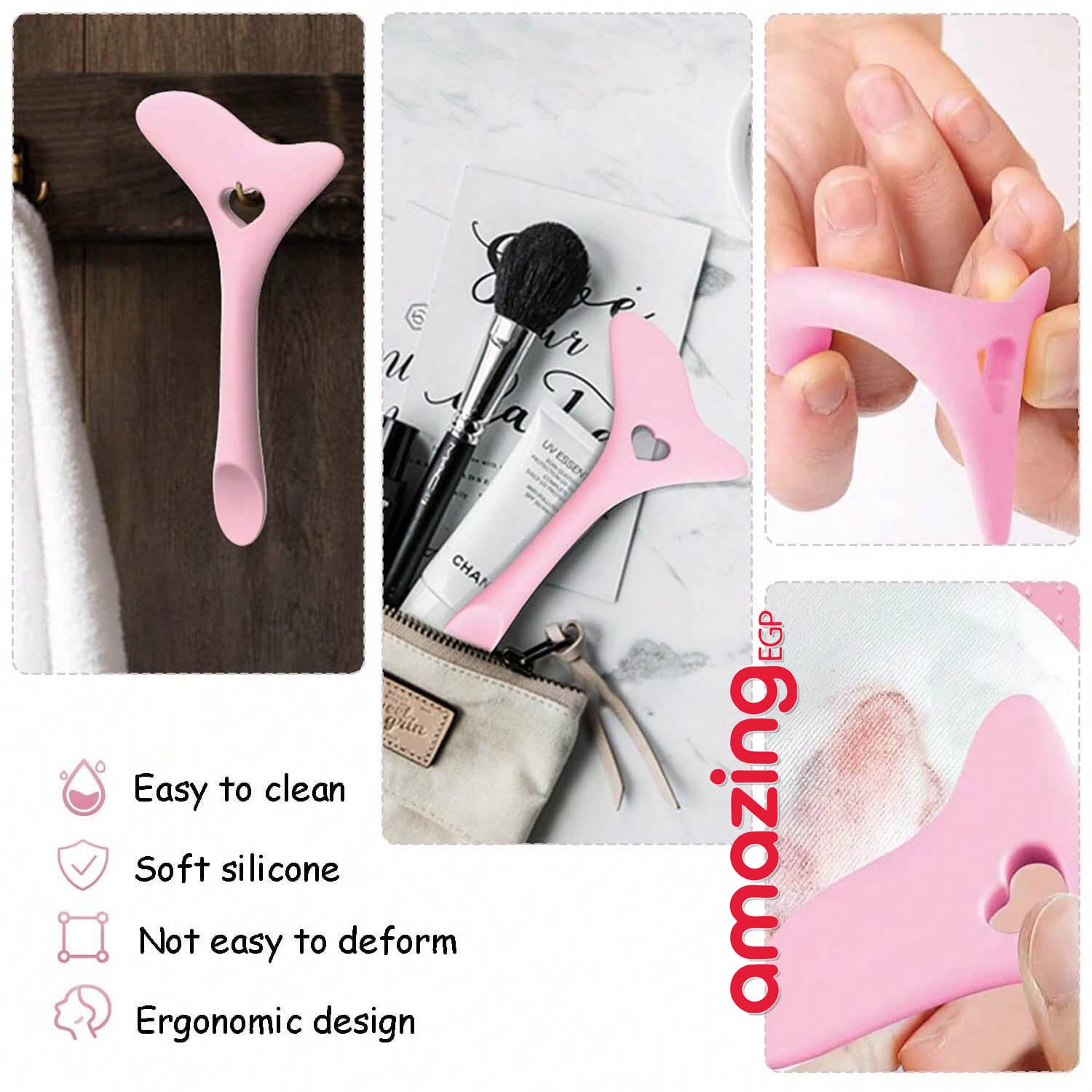 قالب مرسم آيلاينر سيليكون متعدد الوظائف – أداة مساعدة لرسم الآيلاينر وتظليل العيون وتحديد الشفتين والحواجب، قابلة لإعادة الاستخدام ومقاومة للماء