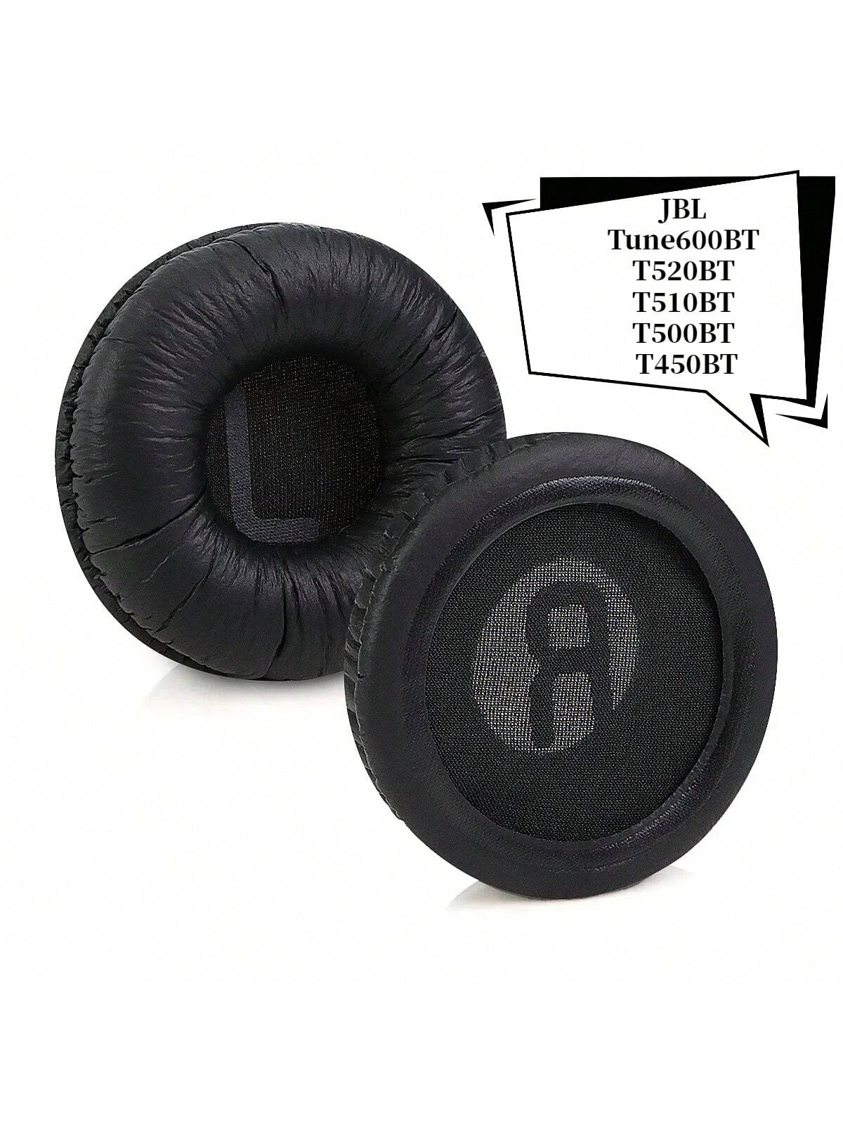 وسادات أذن بديلة لسماعات الرأس JBL  |  JR300، JR300BT، T450BT، T500BT، Tune 500، Tune 500BT، Tune 510BT، Tune 520 - — جلد بروتين + إسفنج ميموري فوم (أسود)