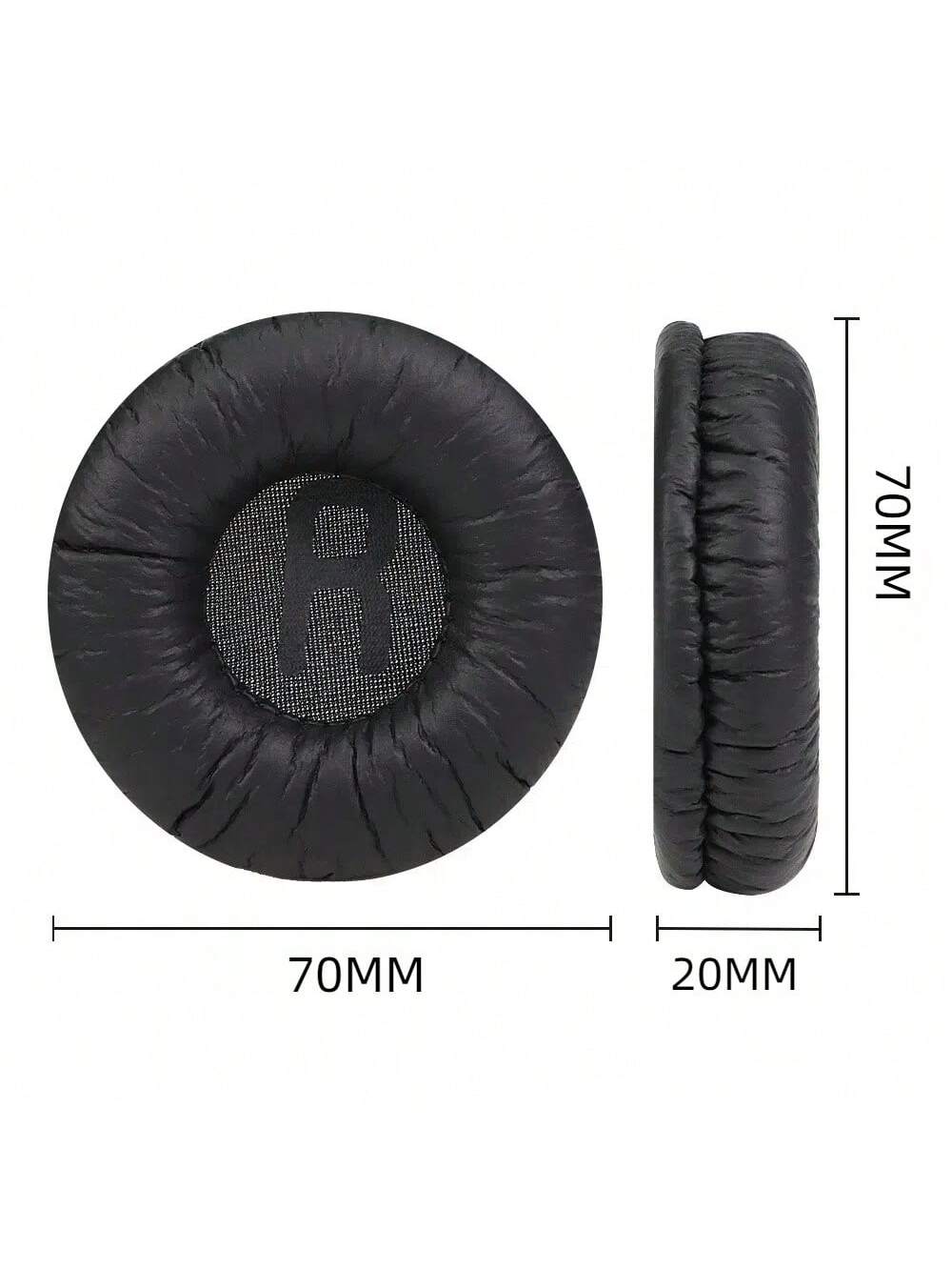 وسادات أذن بديلة لسماعات الرأس JBL  |  JR300، JR300BT، T450BT، T500BT، Tune 500، Tune 500BT، Tune 510BT، Tune 520 - — جلد بروتين + إسفنج ميموري فوم (أسود)