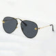 نظارة شمس أنيقة بإطار معدني وتفاصيل نحلة عتيقة – عدسات سوداء UV400 مقاومة للتوهج