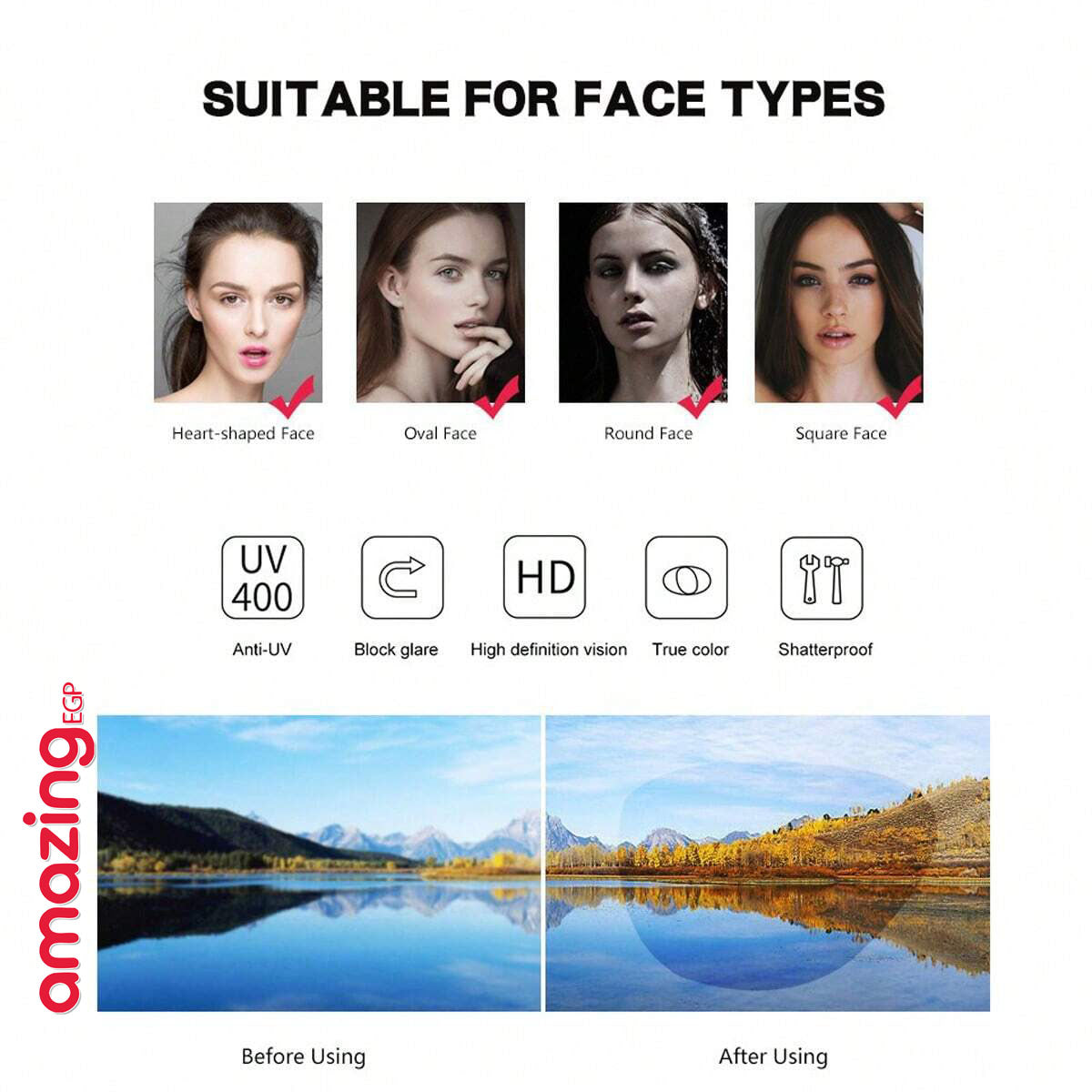 نظارة شمس أنيقة بإطار معدني وتفاصيل نحلة عتيقة – عدسات سوداء UV400 مقاومة للتوهج