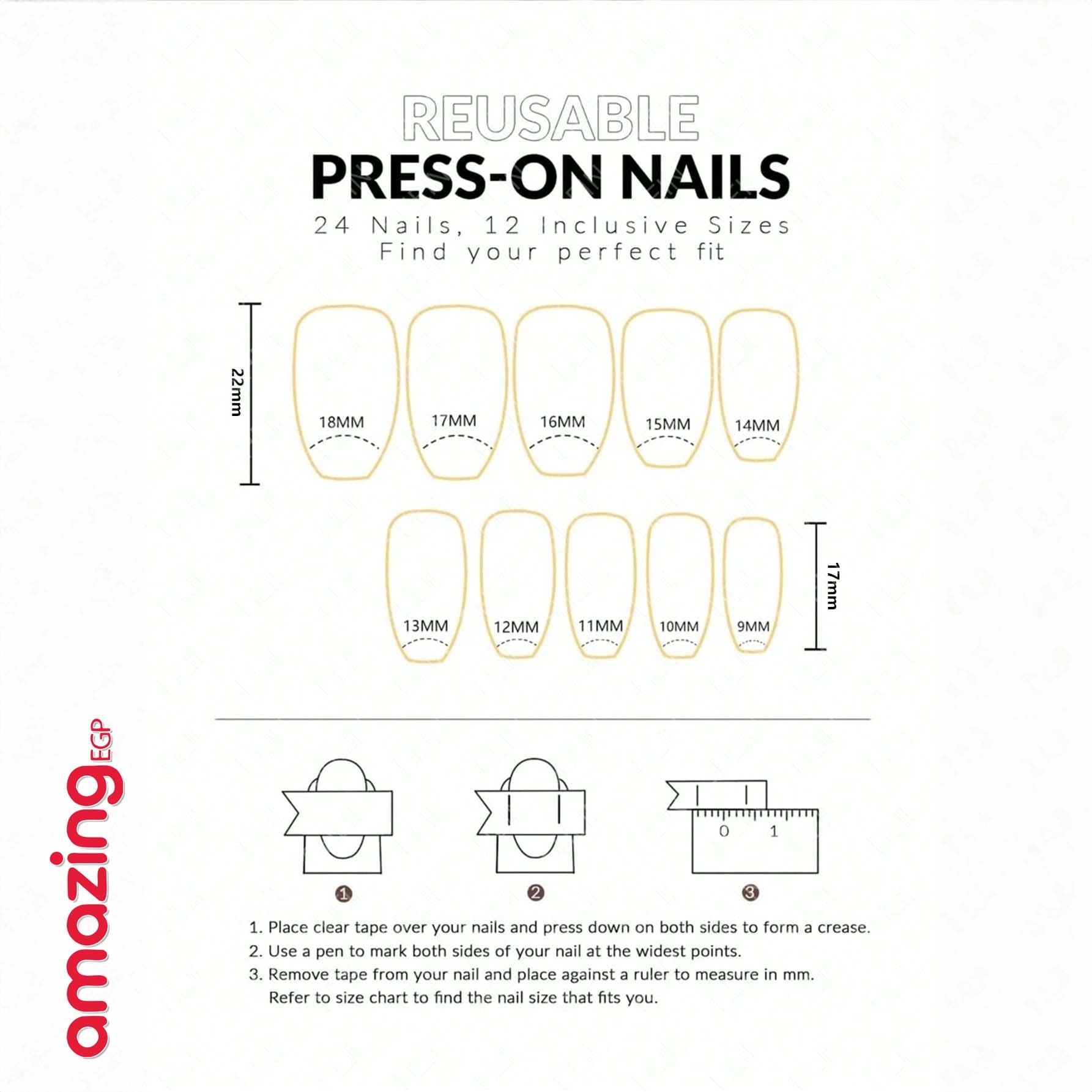 الأظافر الصناعية القصيرة شبه المنحرفة، رقع أظافر فرنسية بسيطة – 30 قطعة شكل لوزي بتدرّج وردي أنيق + لاصق جيلي ومبرد
