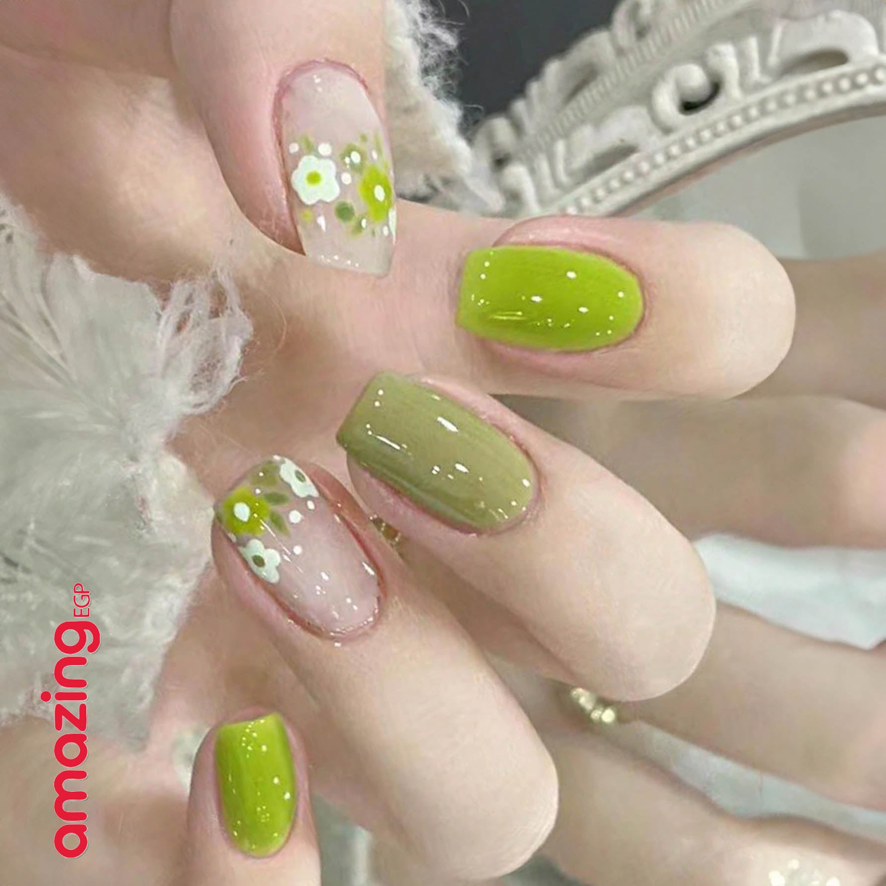 ملصقات مناكير كاملة الالتفاف – شريط أظافر ذاتي اللصق، مقاوم للماء وطويل الثبات، تصميم صيفي عصري لتزيين الأظافر CS-469 (شيت واحد)