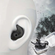 سدادات أذن من السيليكون لتقليل الضوضاء مقاومة للماء فائقة النعومة وقابلة لإعادة الاستخدام للحفلات الموسيقية والعمل وتقليل الضوضاء والسفر والطائرات والشخير مثالية للنوم والشخير والسباحة -اسود | السفر الشخير الضوضاء سدادة سدادة اذن عزل صوت للسباحة لنوم مريح