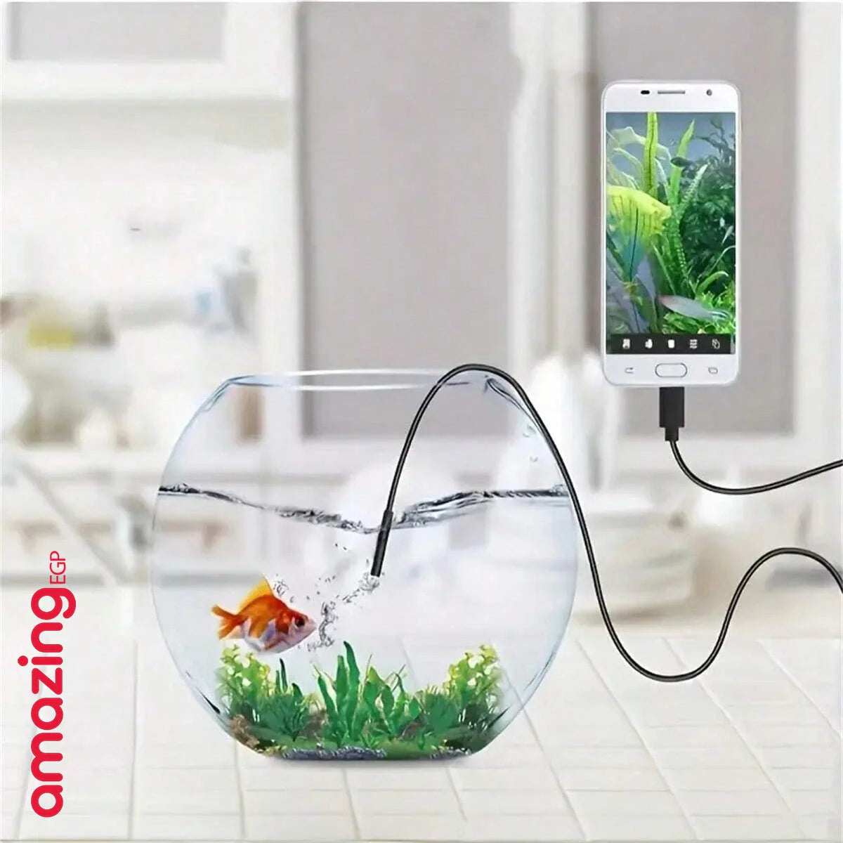 كاميرا فحص أنبوبية طويلة السلك لأجهزة أندرويد مقاومة للماء مع إضاءة مناسبة للتفتيش الداخلي بقطر صغير 7 مم تدعم OTG وUVC للهواتف الذكية وأجهزة الكمبيوتر تعمل عبر USB وأندرويد فقط | المنزل بوريسكوب تجسس ديكور ديكور_منزل ساعات_ذكية ساعة بكام عداد الخطى كامير