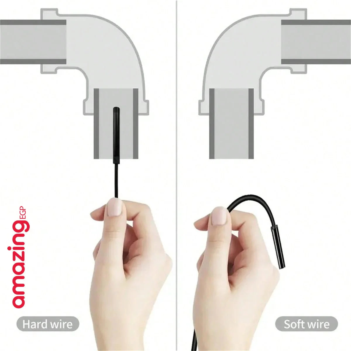 كاميرا فحص أنبوبية طويلة السلك لأجهزة أندرويد مقاومة للماء مع إضاءة مناسبة للتفتيش الداخلي بقطر صغير 7 مم تدعم OTG وUVC للهواتف الذكية وأجهزة الكمبيوتر تعمل عبر USB وأندرويد فقط | المنزل بوريسكوب تجسس ديكور ديكور_منزل ساعات_ذكية ساعة بكام عداد الخطى كامير