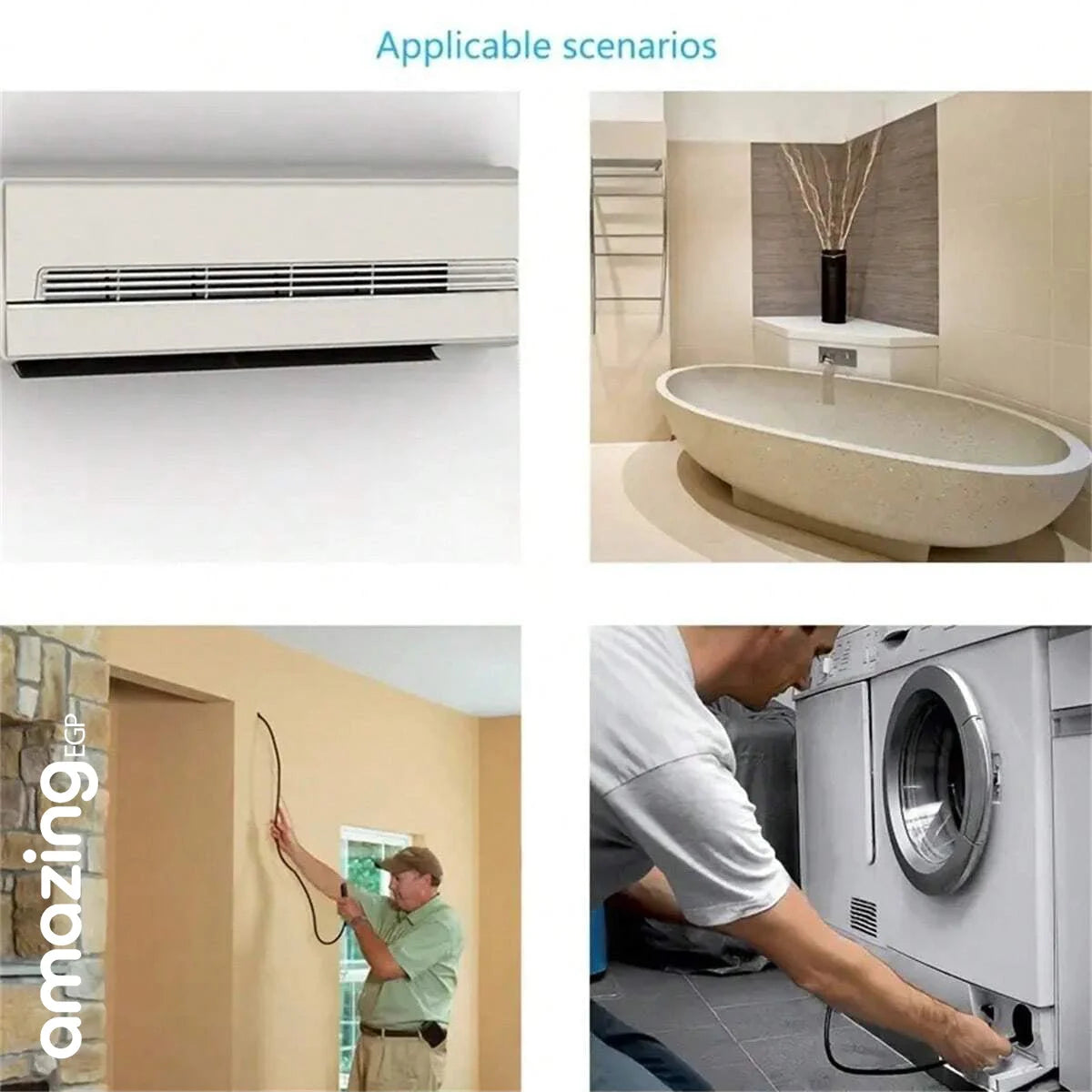 كاميرا فحص أنبوبية طويلة السلك لأجهزة أندرويد مقاومة للماء مع إضاءة مناسبة للتفتيش الداخلي بقطر صغير 7 مم تدعم OTG وUVC للهواتف الذكية وأجهزة الكمبيوتر تعمل عبر USB وأندرويد فقط | المنزل بوريسكوب تجسس ديكور ديكور_منزل ساعات_ذكية ساعة بكام عداد الخطى كامير