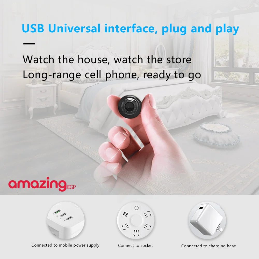 كاميرا مراقبة صغيرة 1080P HD مع واي فاي للاستخدام الداخلي والخارجي للأطفال والحيوانات والمربية عرض عن بعد مع تطبيق iOS وأندرويد | المنزل تجسس ديكور ديكور_منزل ساعات_ذكية ساعة بكام عداد الخطى كاميرات كاميرات تجسس كاميرات خارجية كاميرات مراقبة مراقبة | amaz