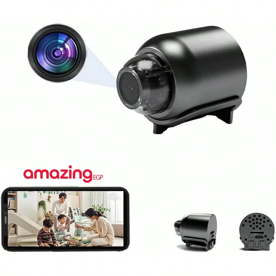 كاميرا مراقبة صغيرة 1080P HD مع واي فاي للاستخدام الداخلي والخارجي للأطفال والحيوانات والمربية عرض عن بعد مع تطبيق iOS وأندرويد | المنزل تجسس ديكور ديكور_منزل ساعات_ذكية ساعة بكام عداد الخطى كاميرات كاميرات تجسس كاميرات خارجية كاميرات مراقبة مراقبة | amaz