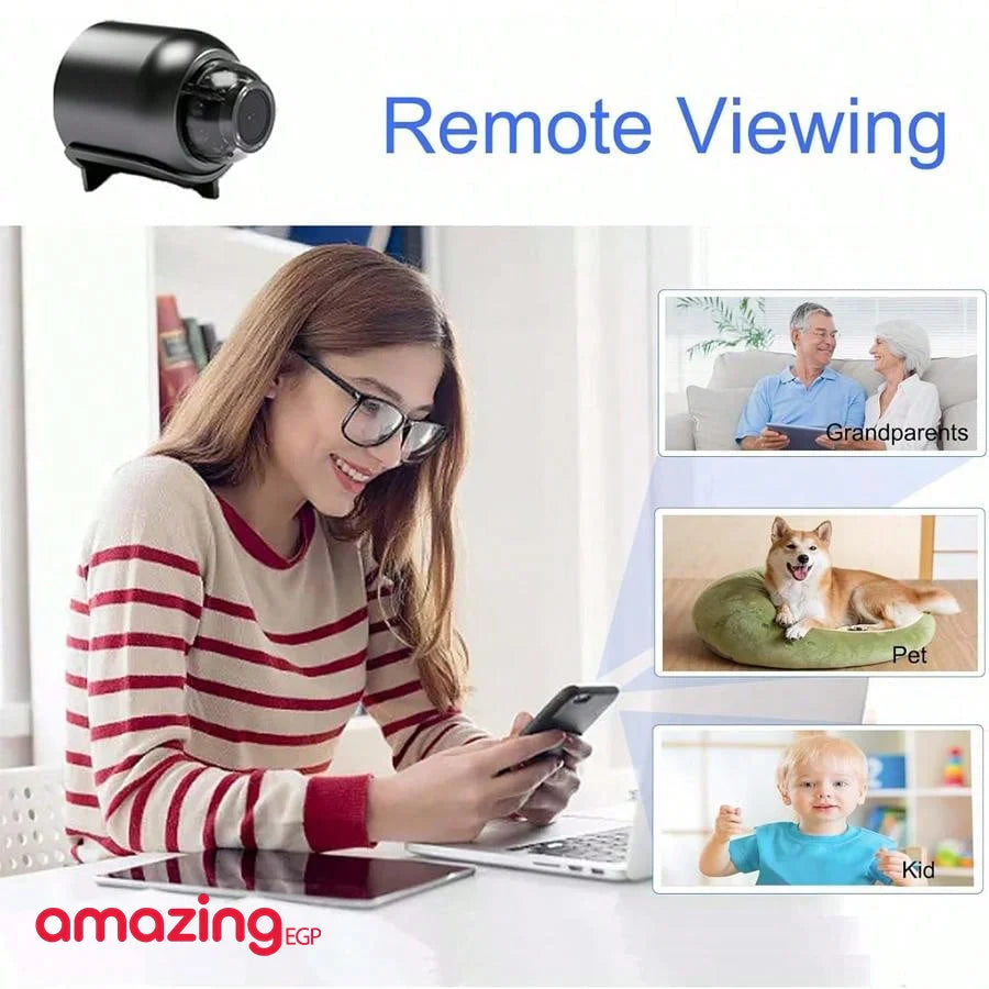 كاميرا مراقبة صغيرة 1080P HD مع واي فاي للاستخدام الداخلي والخارجي للأطفال والحيوانات والمربية عرض عن بعد مع تطبيق iOS وأندرويد | المنزل تجسس ديكور ديكور_منزل ساعات_ذكية ساعة بكام عداد الخطى كاميرات كاميرات تجسس كاميرات خارجية كاميرات مراقبة مراقبة | amaz