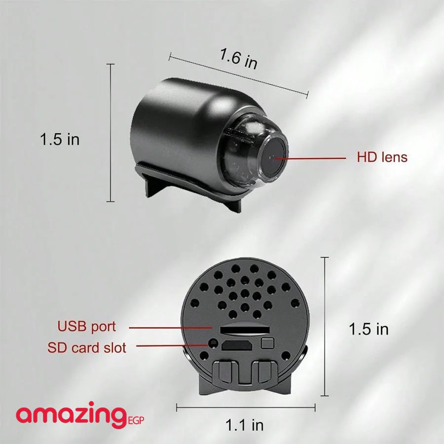 كاميرا مراقبة صغيرة 1080P HD مع واي فاي للاستخدام الداخلي والخارجي للأطفال والحيوانات والمربية عرض عن بعد مع تطبيق iOS وأندرويد | المنزل تجسس ديكور ديكور_منزل ساعات_ذكية ساعة بكام عداد الخطى كاميرات كاميرات تجسس كاميرات خارجية كاميرات مراقبة مراقبة | amaz