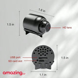 كاميرا مراقبة صغيرة 1080P HD مع واي فاي للاستخدام الداخلي والخارجي للأطفال والحيوانات والمربية عرض عن بعد مع تطبيق iOS وأندرويد | المنزل تجسس ديكور ديكور_منزل ساعات_ذكية ساعة بكام عداد الخطى كاميرات كاميرات تجسس كاميرات خارجية كاميرات مراقبة مراقبة | amaz