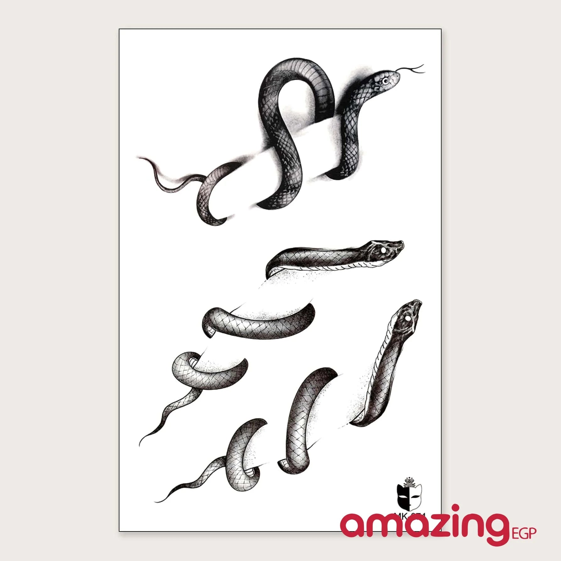 ملصق وشم  1 قطعة نمط الأفعى وشم يمكن التخلص منه للنساء  ملصقات الوشم بالغ  حقيقي ملصق وشم ثعبان  للنساء و بنات لمستلزمات الحفلات للنساء والاطفال ثعبان | تاتوة مضيئ تاتوه تاتوه_للجسم ملصق وشم وشم وشم مضيئ | amazingEGP