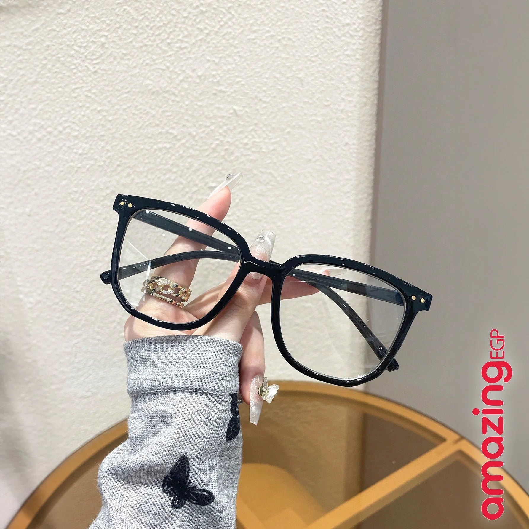 نظارة بلاستيكية هندسية للنساء وأنظمة نظارات فوتوكرومية للملابس اليومية نظارات بلو لايت للرجال والنساء تقلل من إجهاد العين وحجب الاشعة فوق البنفسجية لشاشة الكمبيوتر مضادة للوهج - اسود | النظارات حفالات حفالات موسيقية حفلات حفلات_عيد_الميلاد خليفة رووك عين