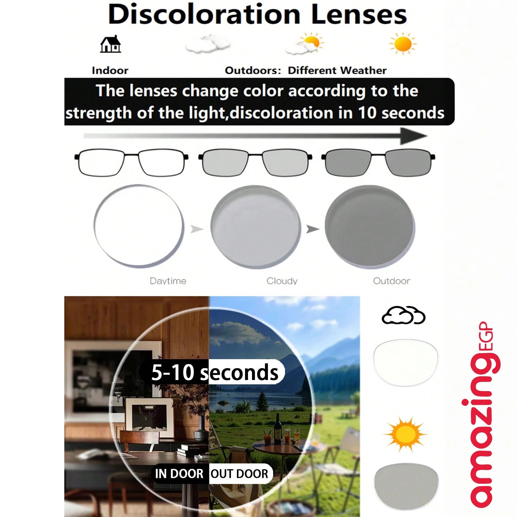 نظارة بلاستيكية هندسية للنساء وأنظمة نظارات فوتوكرومية للملابس اليومية نظارات بلو لايت للرجال والنساء تقلل من إجهاد العين وحجب الاشعة فوق البنفسجية لشاشة الكمبيوتر مضادة للوهج - اسود | النظارات حفالات حفالات موسيقية حفلات حفلات_عيد_الميلاد خليفة رووك عين