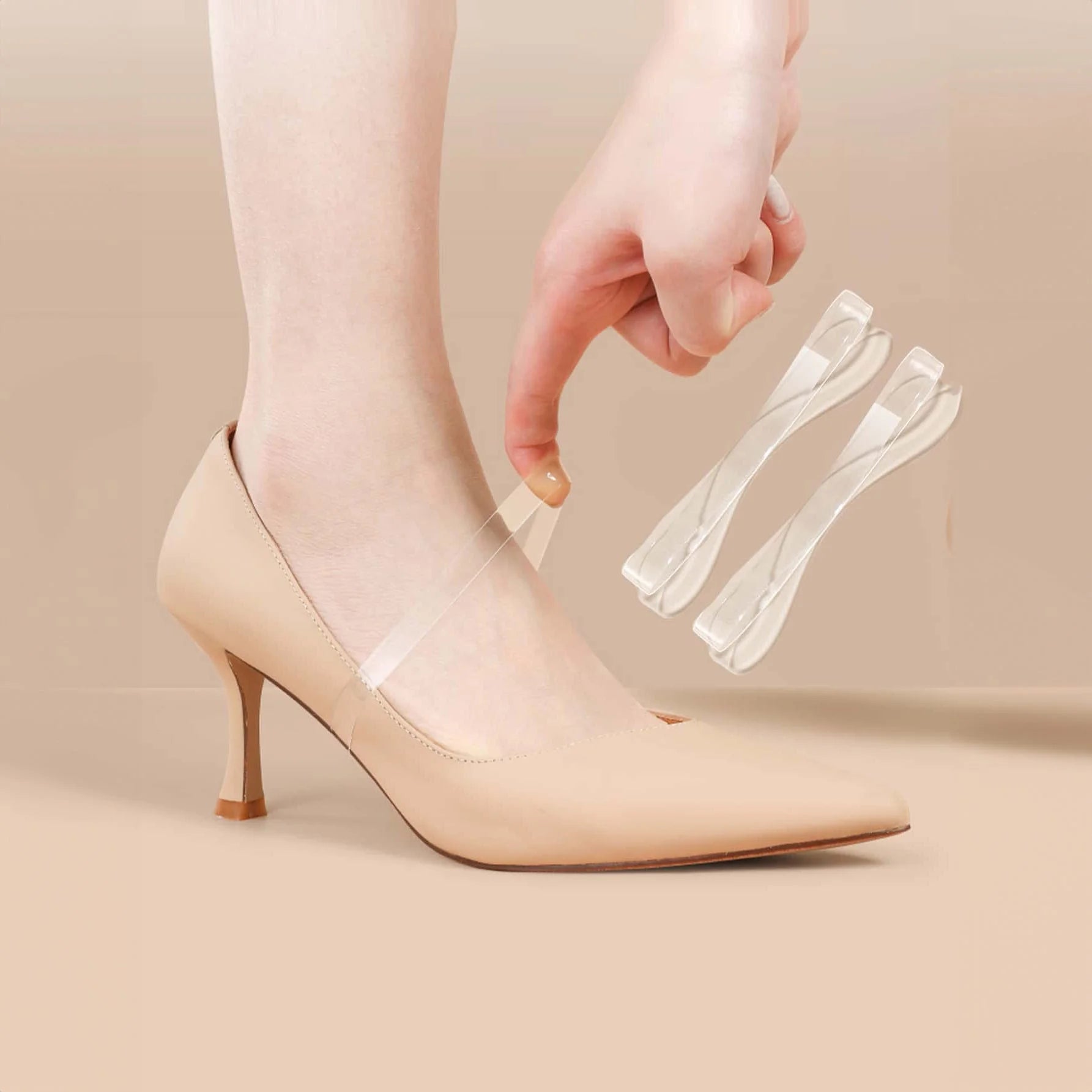احزمة احذية الكعب العالي الشفافة غير المرئية للنساء اربطة احذية مرنة مضادة للانفساد حزام كاحل للكعب حزام احذية من البولي يوريثين الحراري حزام ربط ثابت لتثبيت الكعب العالي الفضفاض - زوج | الام القدم العناية بالقدم العناية_بالقدم انزلاق الجزمة انزلاق الحذاء