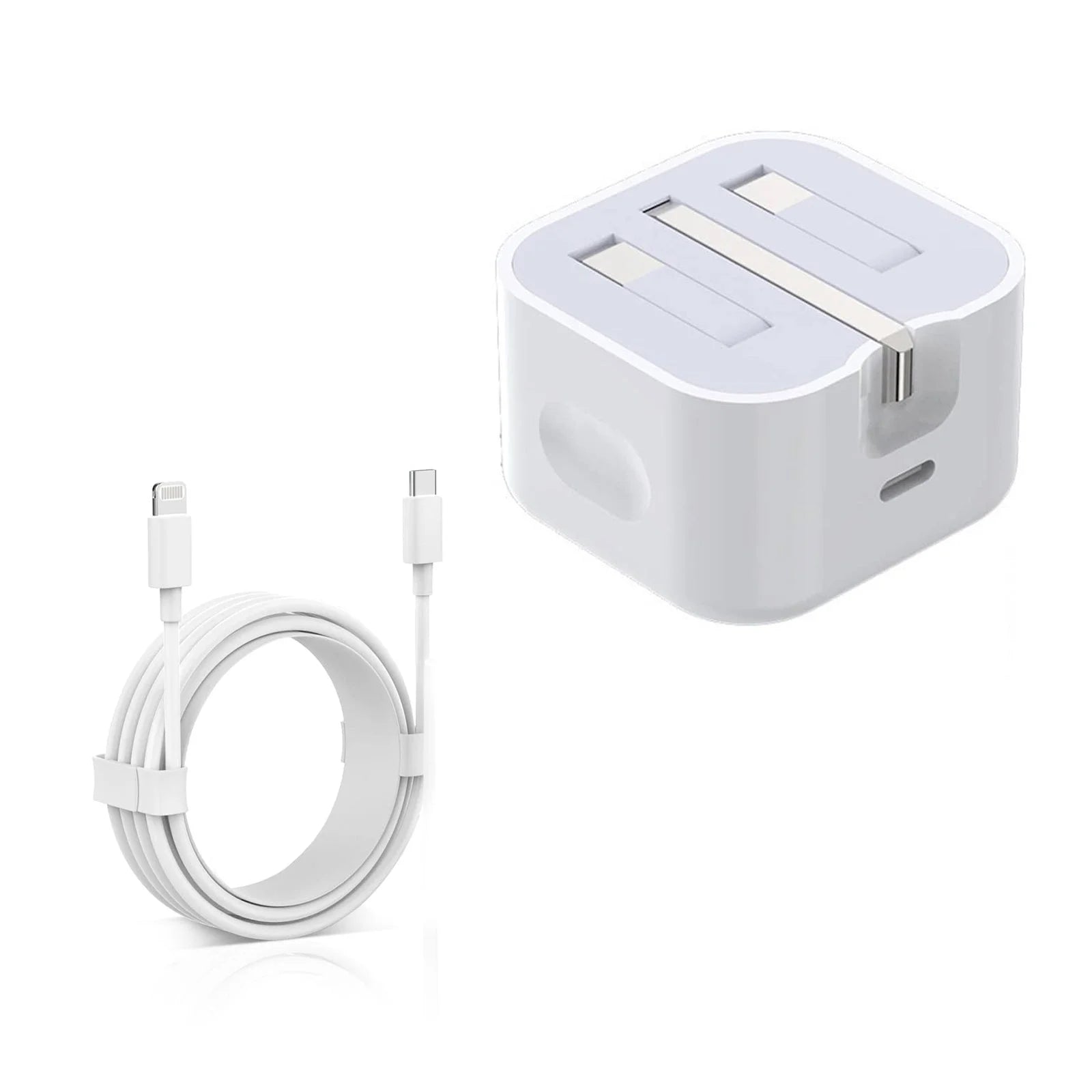 رأس شحن سريع 15 وات وكابل بيانات قطعة واحدة متوافق مع iPhone - راس سلك | apple watch ابل الموبيل ساعة ابل ساعة ذكية شاحن شاحن جوال شاحن ساعة | amazingEGP