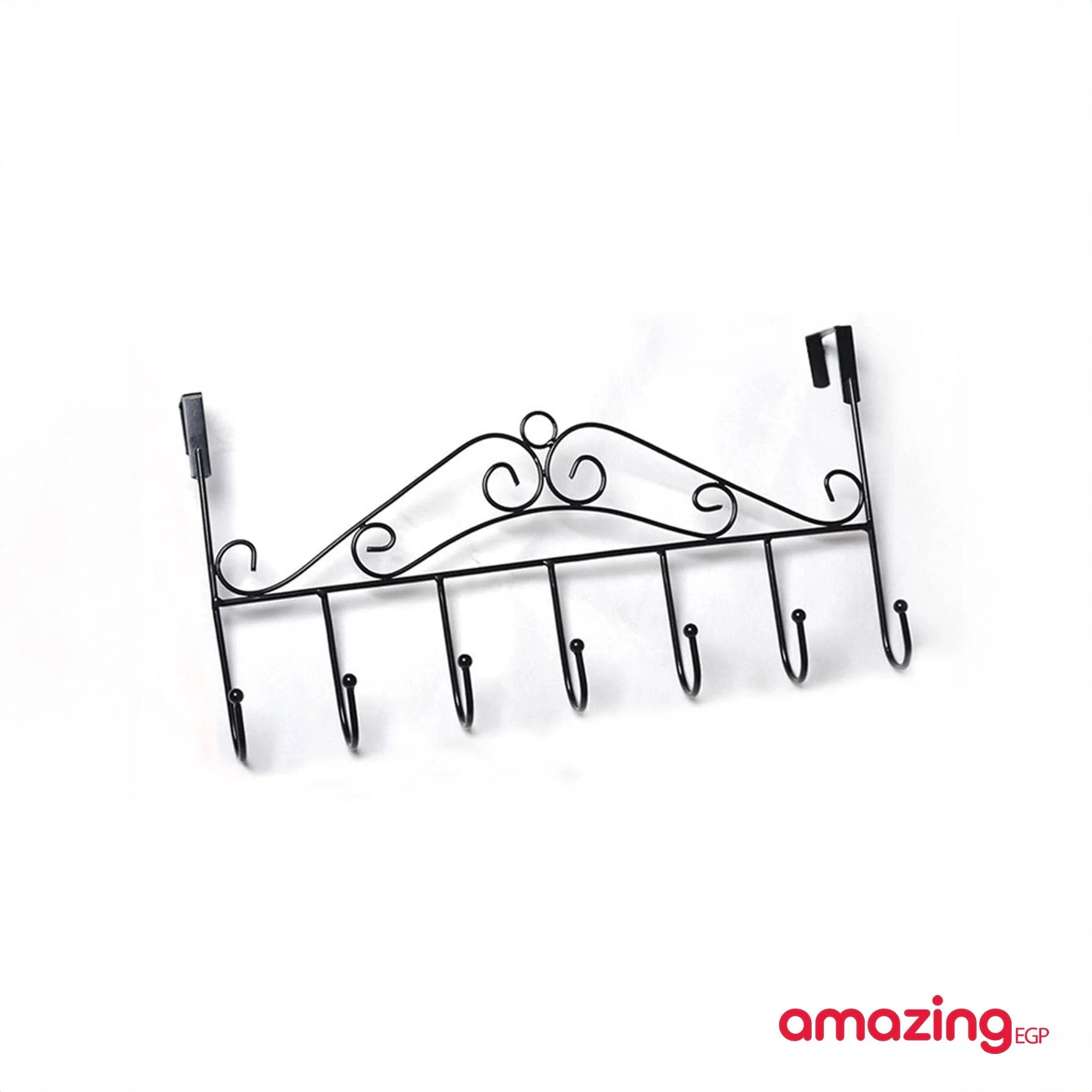 شماعة ملابس فوق الباب علاقة بخطاف للتعليق على الباب وغرفة الاستحمام بدون ثقوب خطاف فوق الباب لتعليق الملابس والمعاطف والمناشف - معدن اسود | بدون ثقوب خطاف فوق الباب خطافات فوق الباب رف شماعة شماعة ملابس علاقة علاقة ملابس | amazingEGP