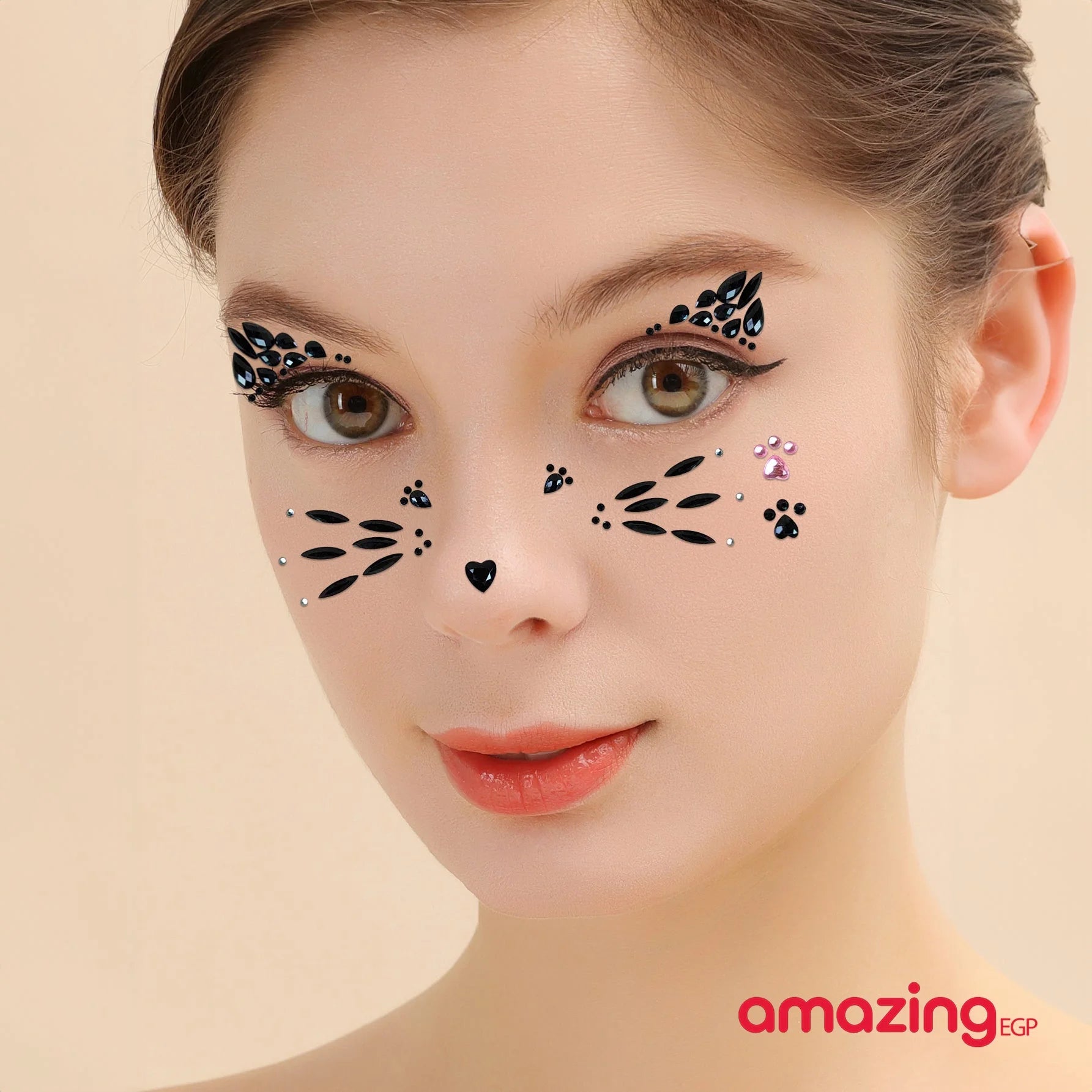 الوشم الكريستالي جواهر أحجار الراين ملصقات أحجار كريمة للجسم تاتو مؤقت عيون لتزيين الاظافروالوجه حفلات الهذيان ملصقات وجه انيقة للنساء شكل وجة القطة قطة 7758 | tattoos تاتو مؤقت تاتوه تاتوه وجه تاتوه_للجسم قطه ملصق وشم وجه القطه وشم | amazingEGP