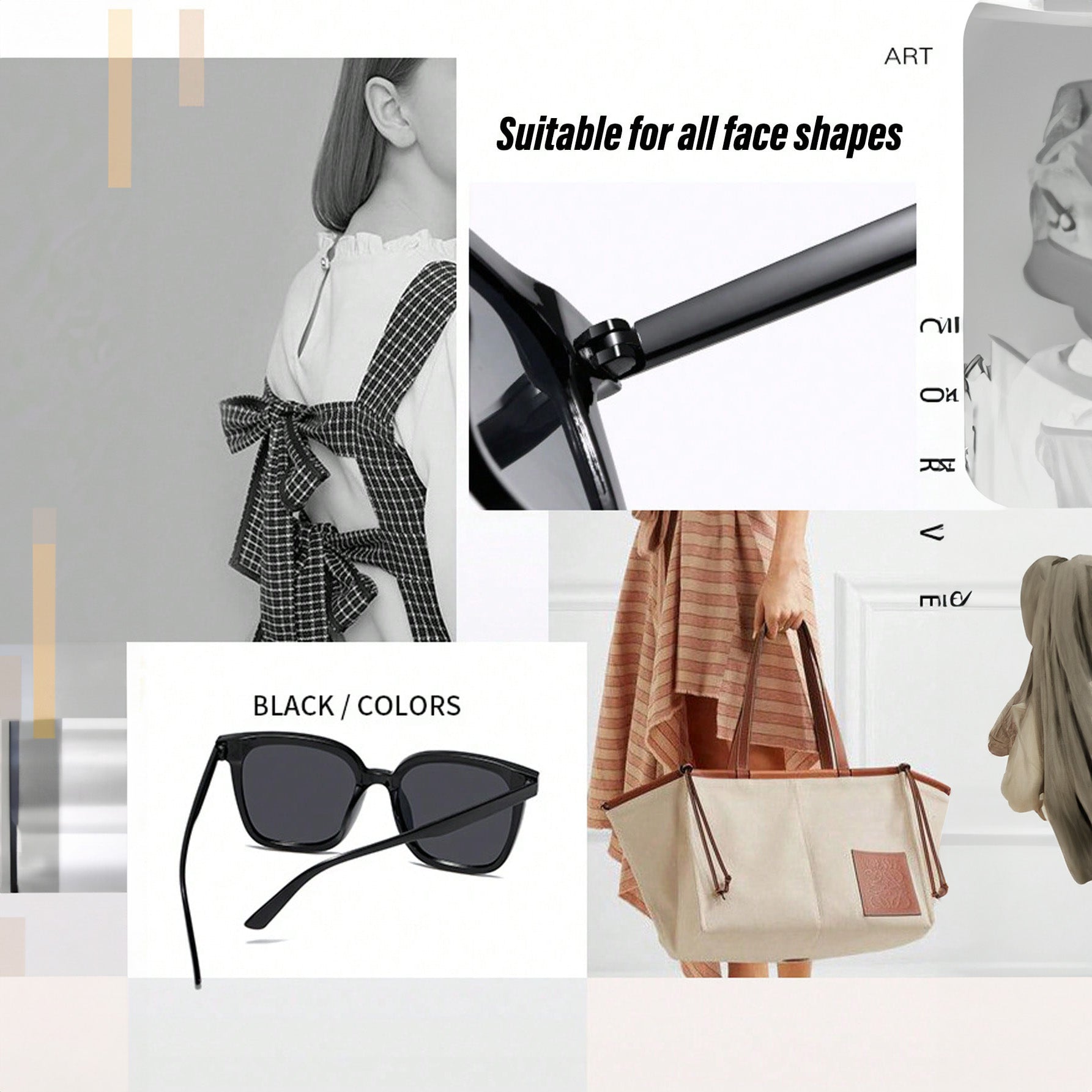 نظارات رجالية موضة بإطار مربع عصري وعدسات رمادية، تصميم رجعي أنيق للاستخدام اليومي والعمل والسفر