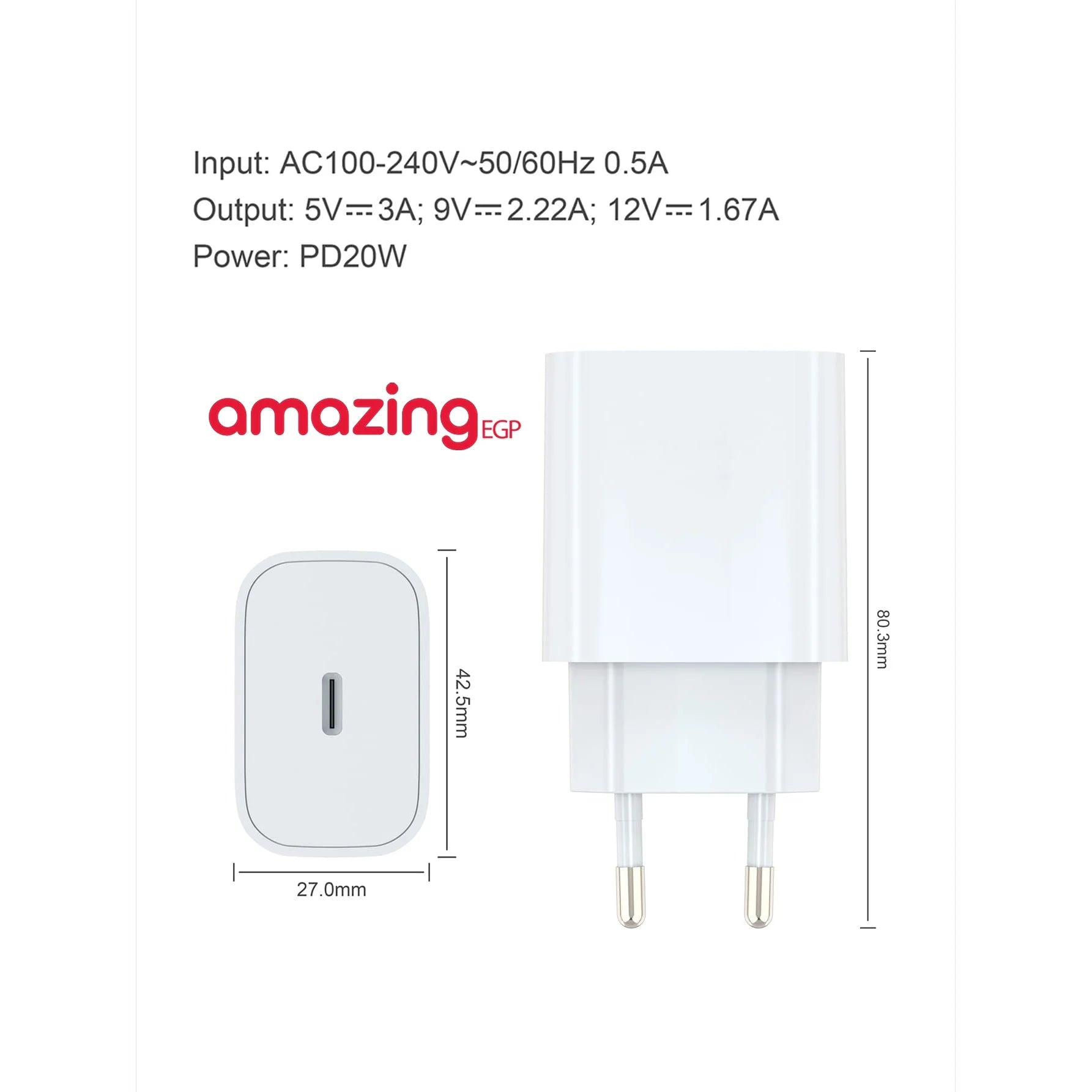 رأس شحن سريع 15 وات وكابل بيانات قطعة واحدة متوافق مع iPhone - راس سلك | apple watch ابل الموبيل ساعة ابل ساعة ذكية شاحن شاحن جوال شاحن ساعة | amazingEGP