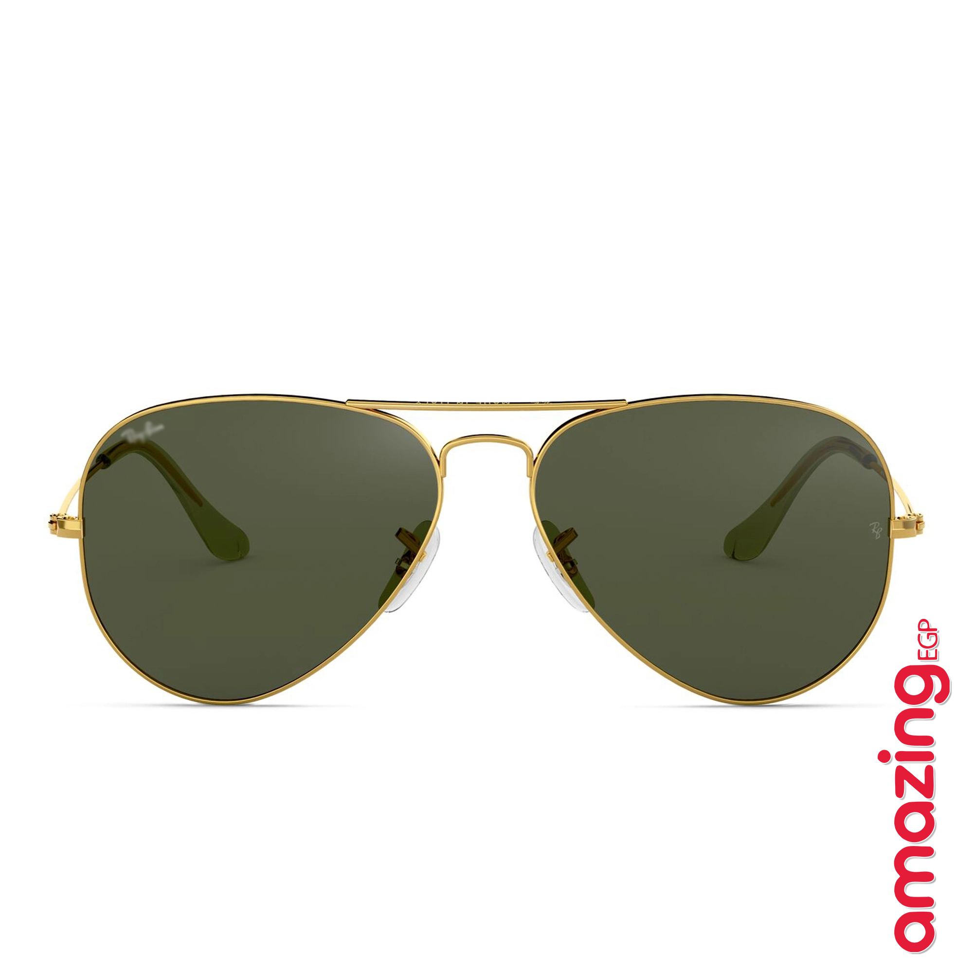 نظارات شمسية Aviator كلاسيكية بإطار ذهبي وعدسات Crystal Green زجاجية – حماية UV100% – للرجال والنساء