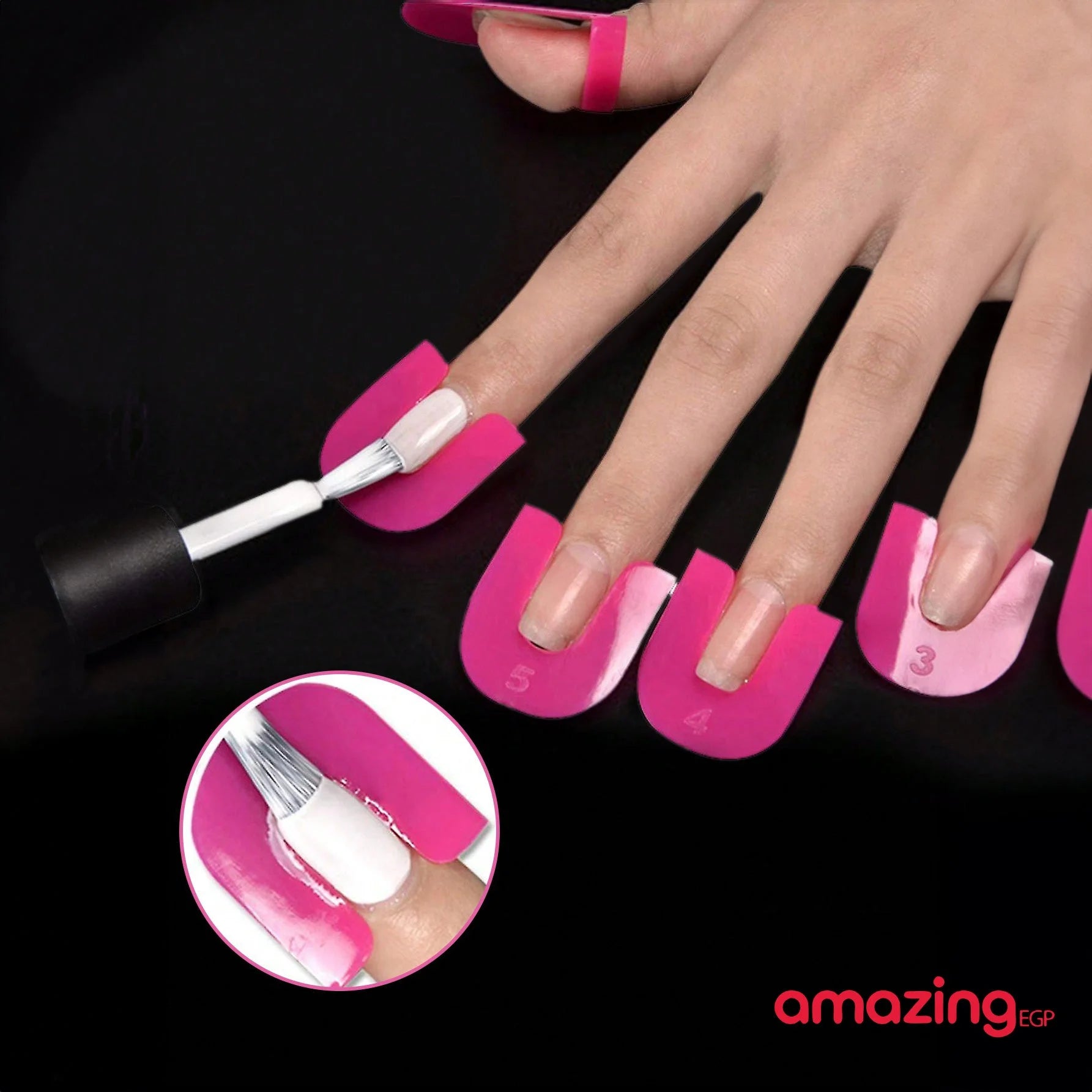 قوالب لطلاء الاظافر للبالغين - حامل اظافر قابل لاعادة الاستخدام لطلاء الاظافر واقي طلاء الاظافر للاصابع بلاستك على شكل حرف U لحماية طلاء الاظافر من البلاستيك قابل للستخدام المتعدد - 26 قطعة 10 أحجام | اظافر قصيرة اظافر مستعارة الاظافر العناية بالايدي الم