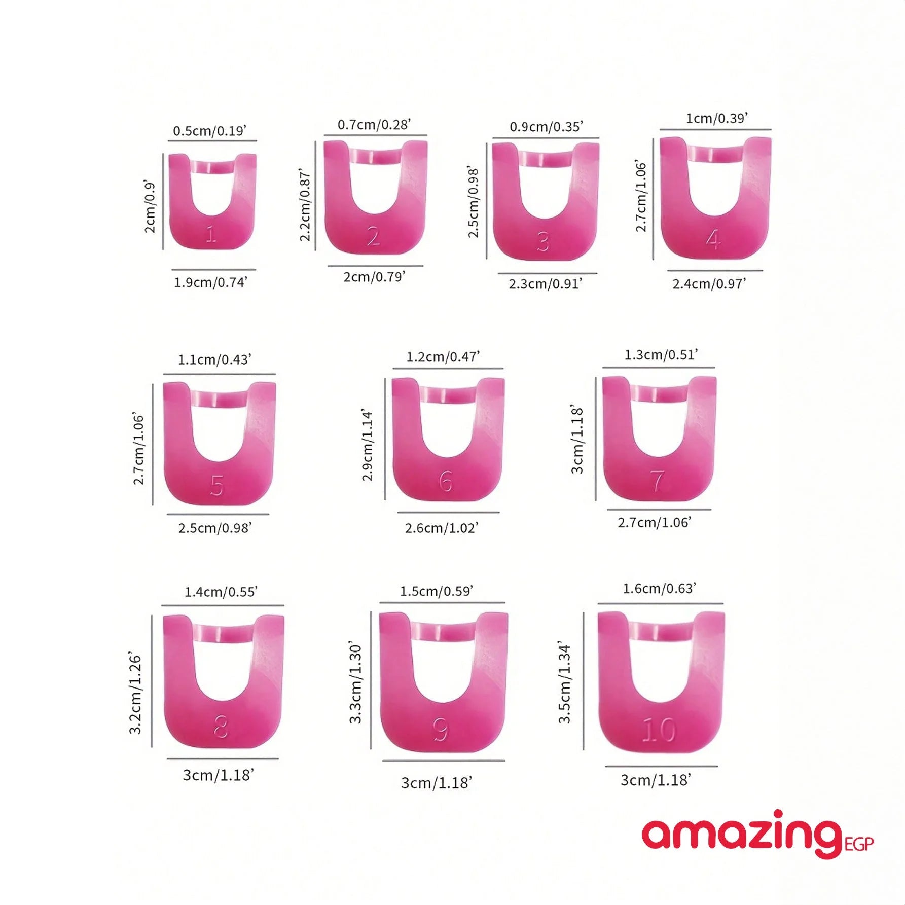 قوالب لطلاء الاظافر للبالغين - حامل اظافر قابل لاعادة الاستخدام لطلاء الاظافر واقي طلاء الاظافر للاصابع بلاستك على شكل حرف U لحماية طلاء الاظافر من البلاستيك قابل للستخدام المتعدد - 26 قطعة 10 أحجام | اظافر قصيرة اظافر مستعارة الاظافر العناية بالايدي الم