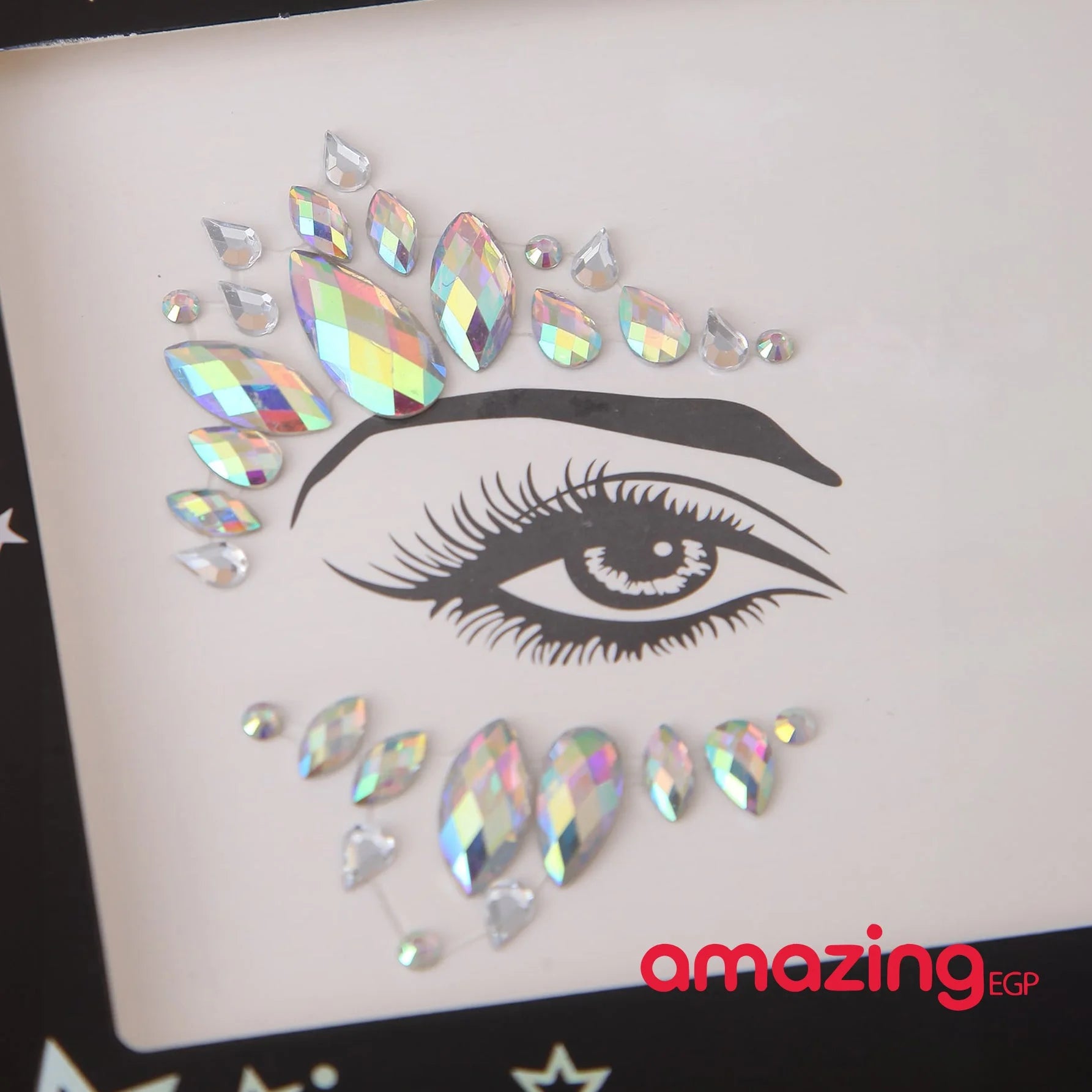 الوشم الكريستالي جواهر أحجار الراين ملصقات أحجار كريمة للجسم تاتو مؤقت عيون لتزيين الاظافروالوجه حفلات الهذيان ملصقات وجه انيقة للنساء S5258-2 | تاتو مؤقت تاتوه تاتوه وجه تاتوه_للجسم | amazingEGP
