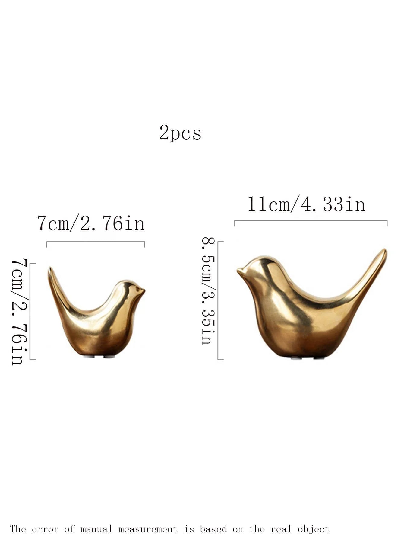 ديكور سيراميك على شكل طائر مبتكر لتزيين المنزل وغرفة الرسم والمكتب تمثال زينة منحوت مناسب كهدية| 2 قطعة - ذهبي | تمثال تمثال مكتب حمامة ديكور ديكور_مكتب ديكور_منزل طائر | amazingEGP