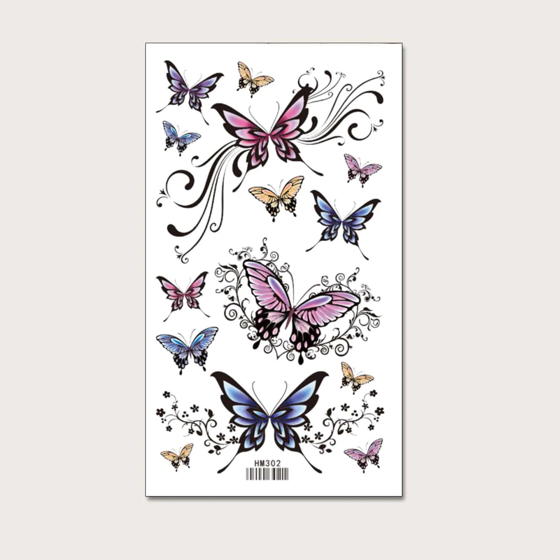 ملصق وشم نمط فراشات وشم يمكن التخلص منه للنساء ملصقات الوشم بالغ حقيقي ملصق وشم فراشة للنساء و بنات لمستلزمات الحفلات للنساء والاطفال فراشات | تاتو مؤقت تاتوة مضيئ تاتوه تاتوه_للجسم ملصق وشم وشم وشم مضيئ | amazingEGP