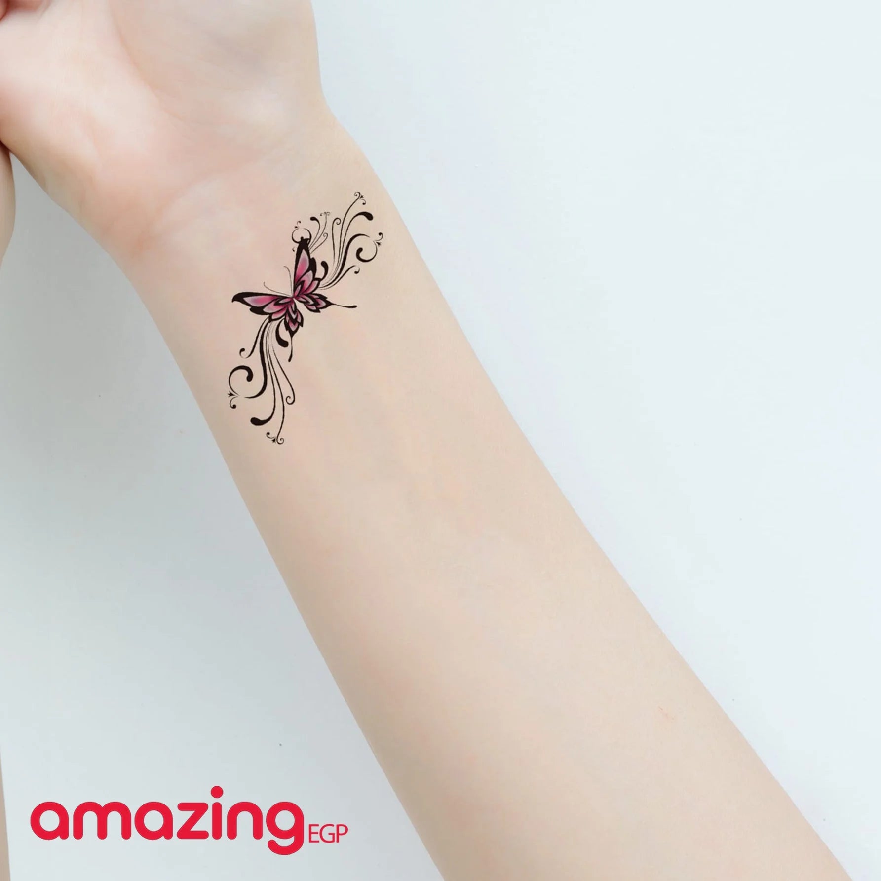 ملصق وشم نمط فراشات وشم يمكن التخلص منه للنساء ملصقات الوشم بالغ حقيقي ملصق وشم فراشة للنساء و بنات لمستلزمات الحفلات للنساء والاطفال فراشات | تاتو مؤقت تاتوة مضيئ تاتوه تاتوه_للجسم ملصق وشم وشم وشم مضيئ | amazingEGP