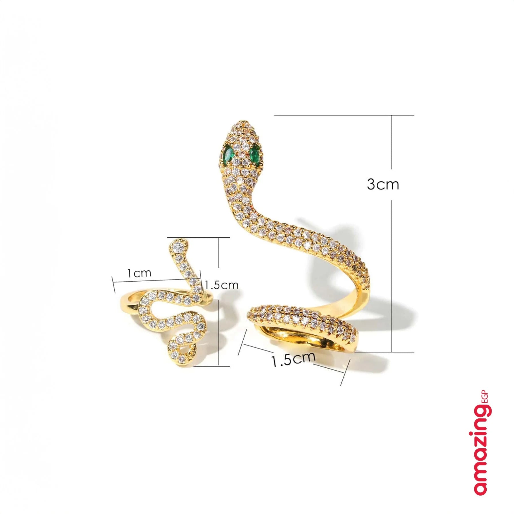 بيرسنج للاذن من الفولاذ المقاوم للصدأ لا تسبب الحساسية أقراط غريبة الشكل على شكل ثعبان أمامي وخلفي للنساء مشبك أذن | Copper Nose Cuff Copper اقراط انف بدون ثقوب بدون خرم بيرسنج بيرسنج شفاه تعبان ثعبان ثقب الأذن حلق حلق للاذن حلقة أنف خرم الاذن شفاه شفايف