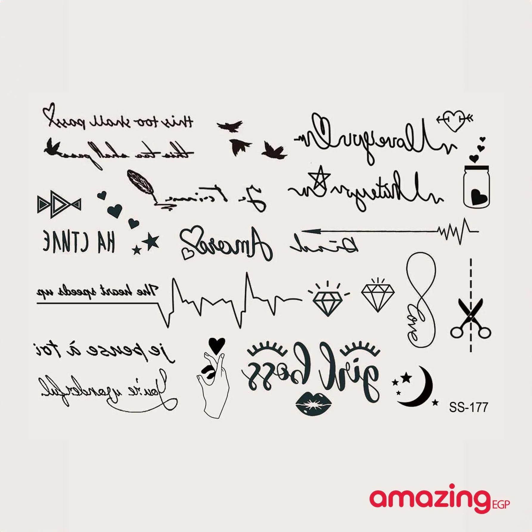 ملصق وشم زهرة مقاوم للماء يدوم طويلا نمط وردة وشم يمكن التخلص منه للنساء حقيقي ملصق وشم للنساء و بنات لمستلزمات الحفلات للنساء والاطفال ملصق وشم بطباعة أحرف أسود جمعة - 2 ورق sb_10261 | تاتوة مضيئ تاتوة وردة تاتوه تاتوه_كتابة تاتوه_للجسم زهرة ملصق وشم