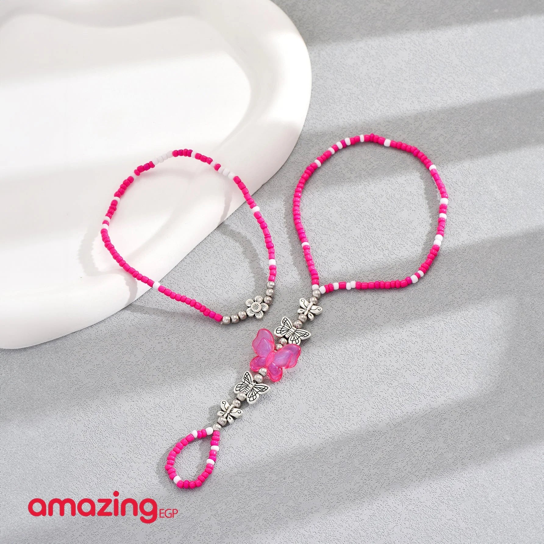 خلخال خرز بوهو الراتنجات الاصطناعية فراشة و مزخرف بزهر الى شاطئ بحر اساور كاحل للنساء خلخال مطرز يدويا للنساء والمراهقات - 2قطعطقم | اساور كاحل اسورة خلخال خلخال للقدم خلخال مضئ رقص لولى نجمة | amazingEGP