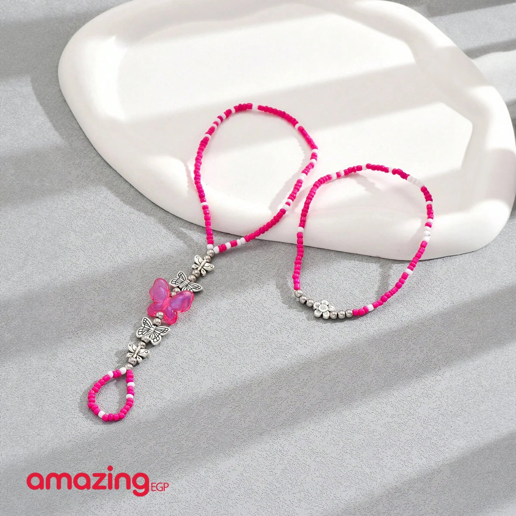 خلخال خرز بوهو الراتنجات الاصطناعية فراشة و مزخرف بزهر الى شاطئ بحر اساور كاحل للنساء خلخال مطرز يدويا للنساء والمراهقات - 2قطعطقم | اساور كاحل اسورة خلخال خلخال للقدم خلخال مضئ رقص لولى نجمة | amazingEGP